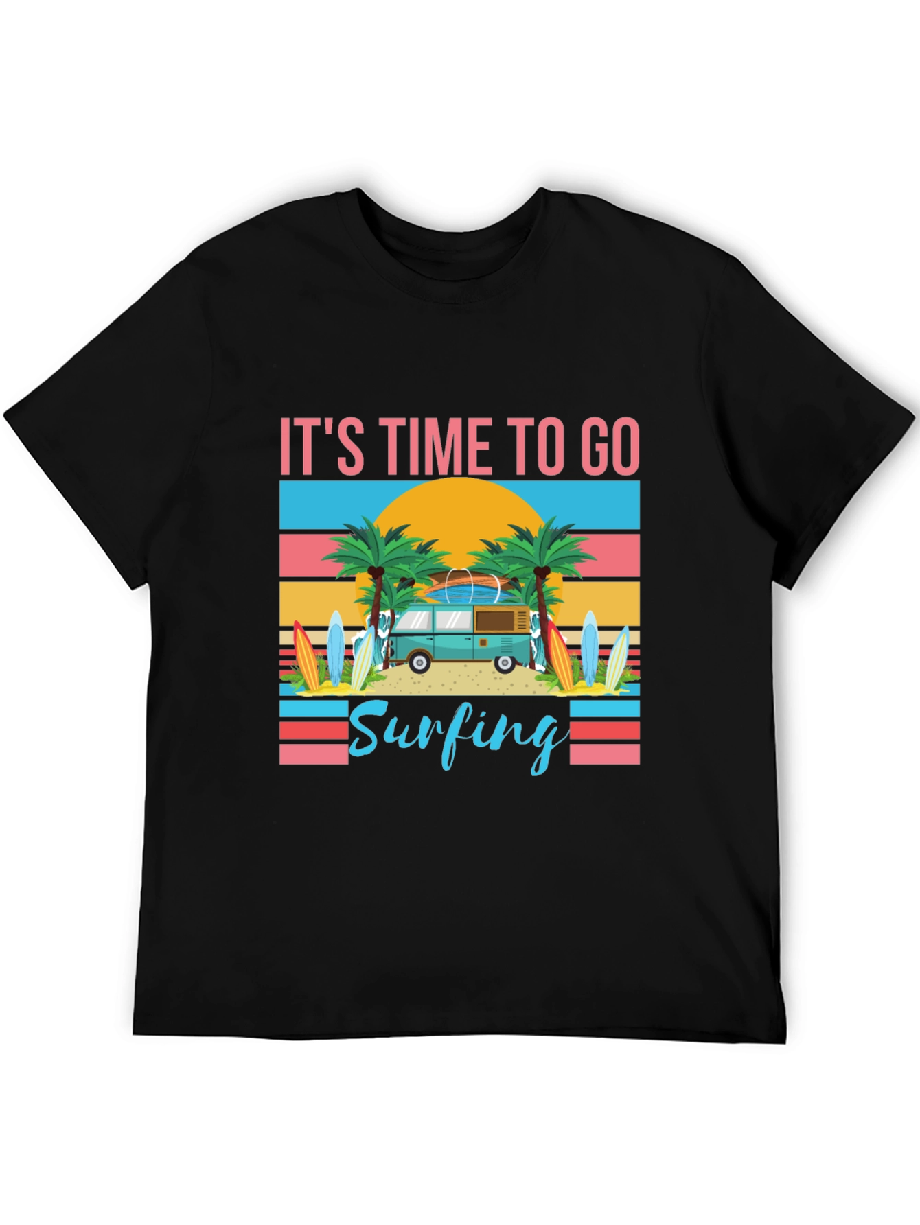 Its Time To Go Surfing Graphic Tee
