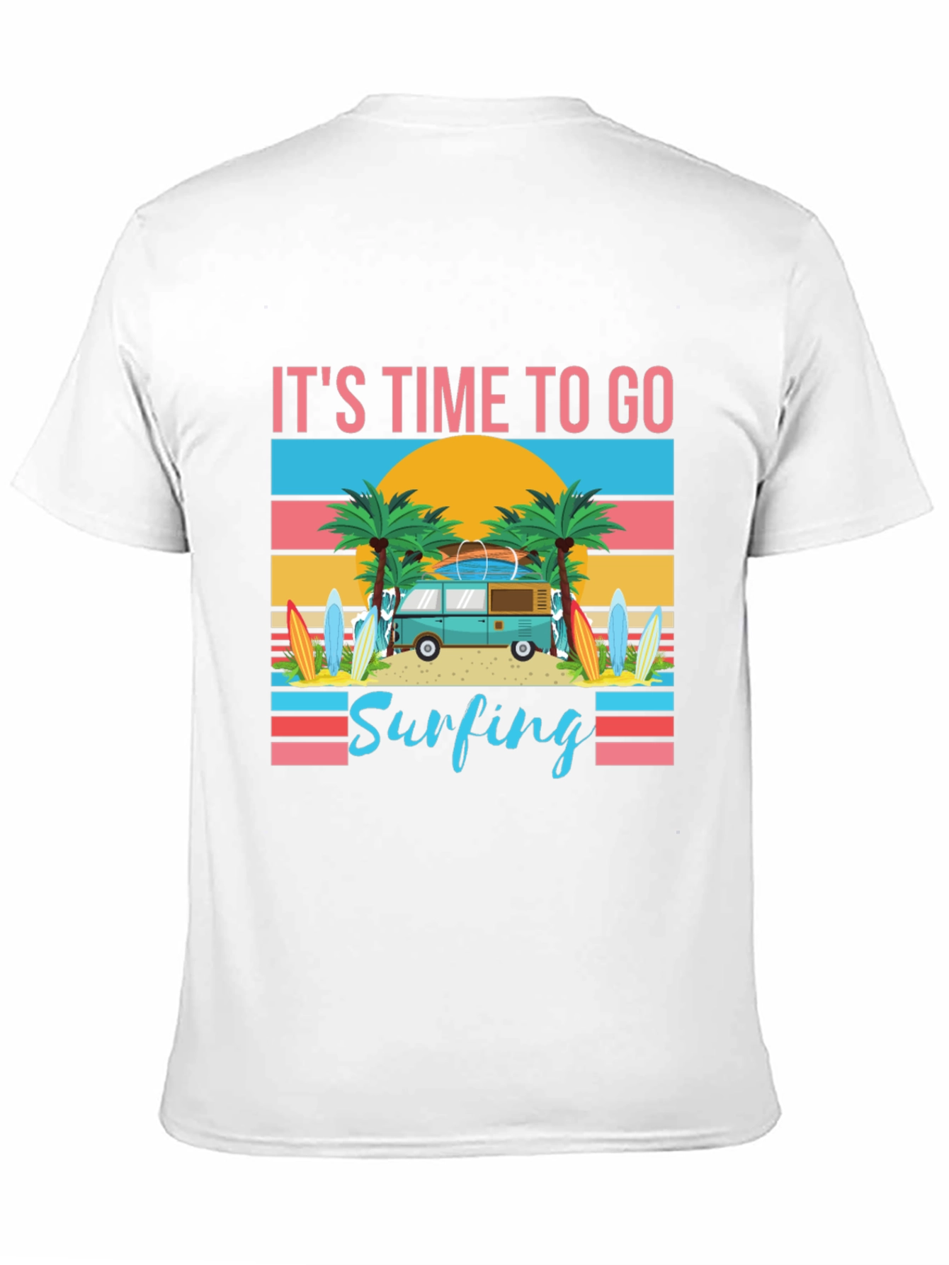 Its Time To Go Surfing Graphic Tee