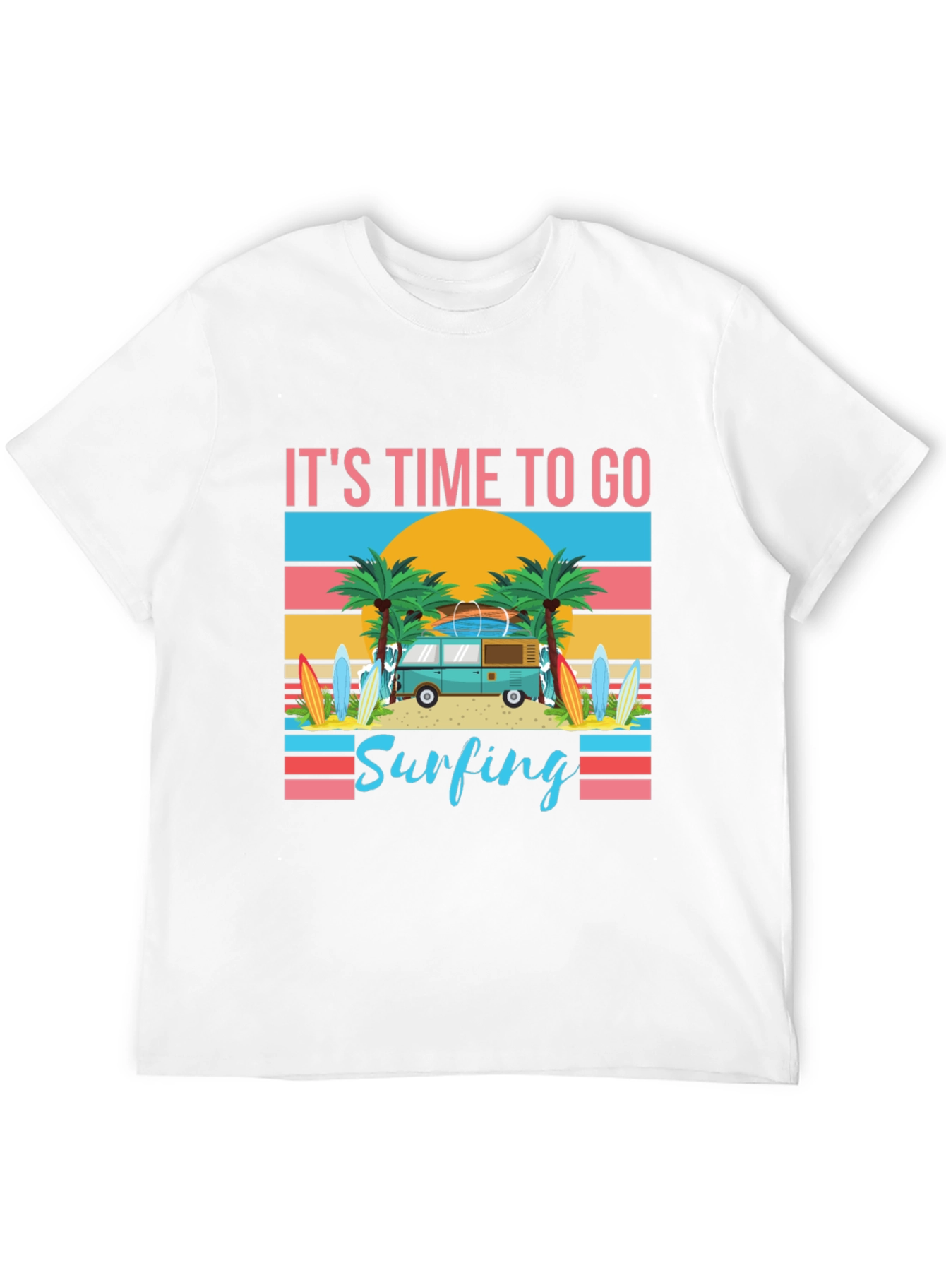 Its Time To Go Surfing Graphic Tee