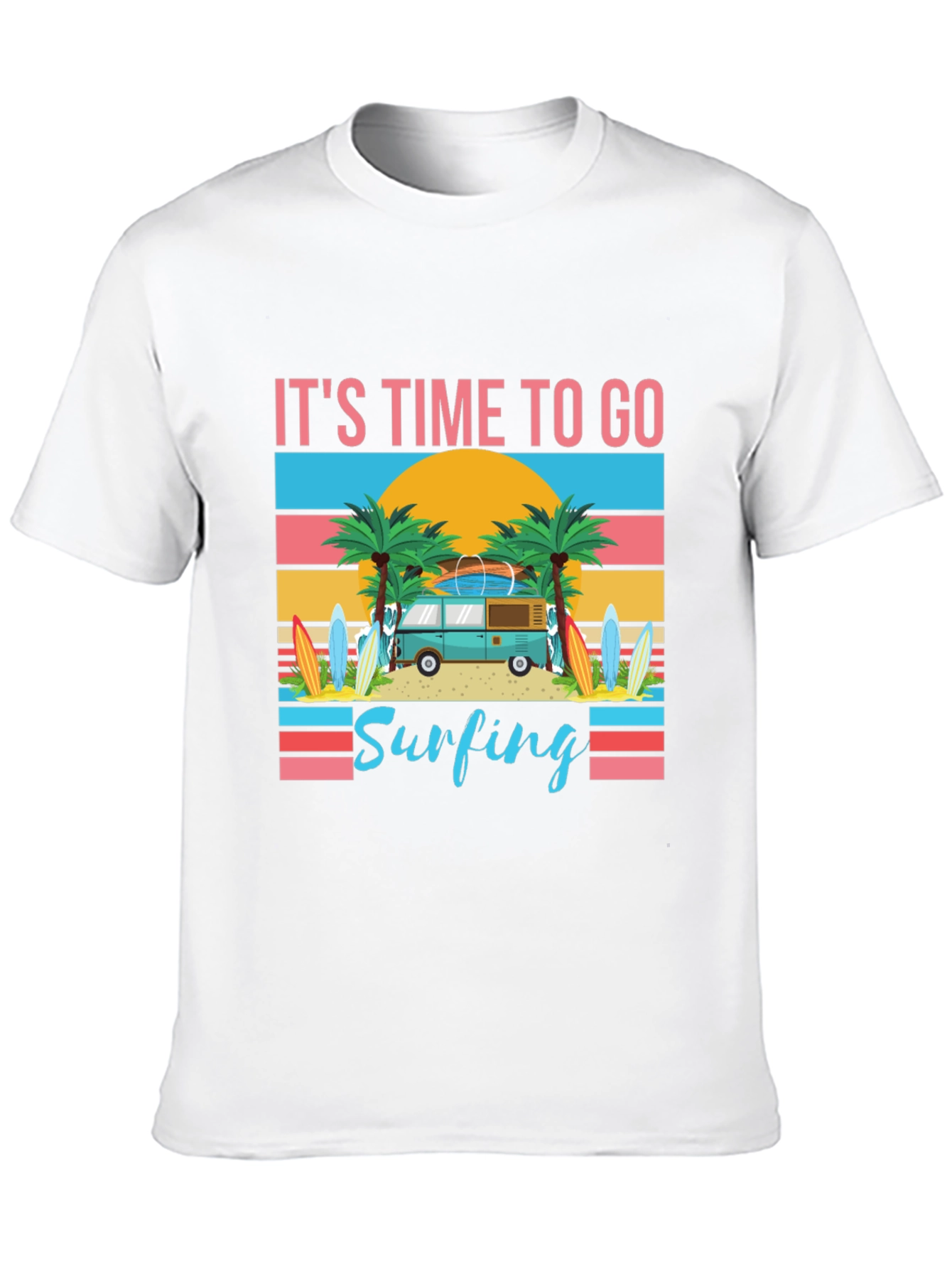 Its Time To Go Surfing Graphic Tee
