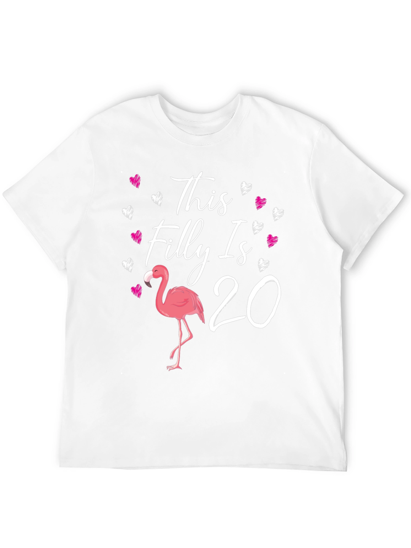 This Filly Is 20 T-Shirt Flamingo Bday