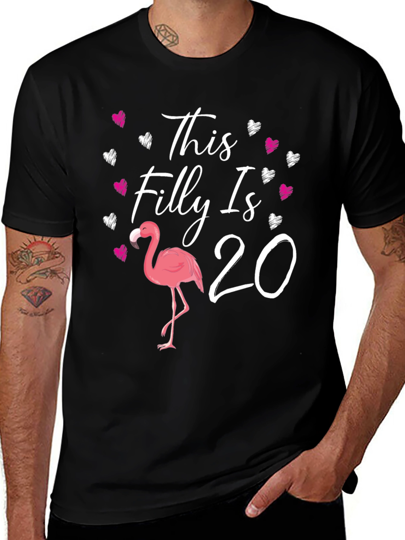 This Filly Is 20 T-Shirt Flamingo Bday