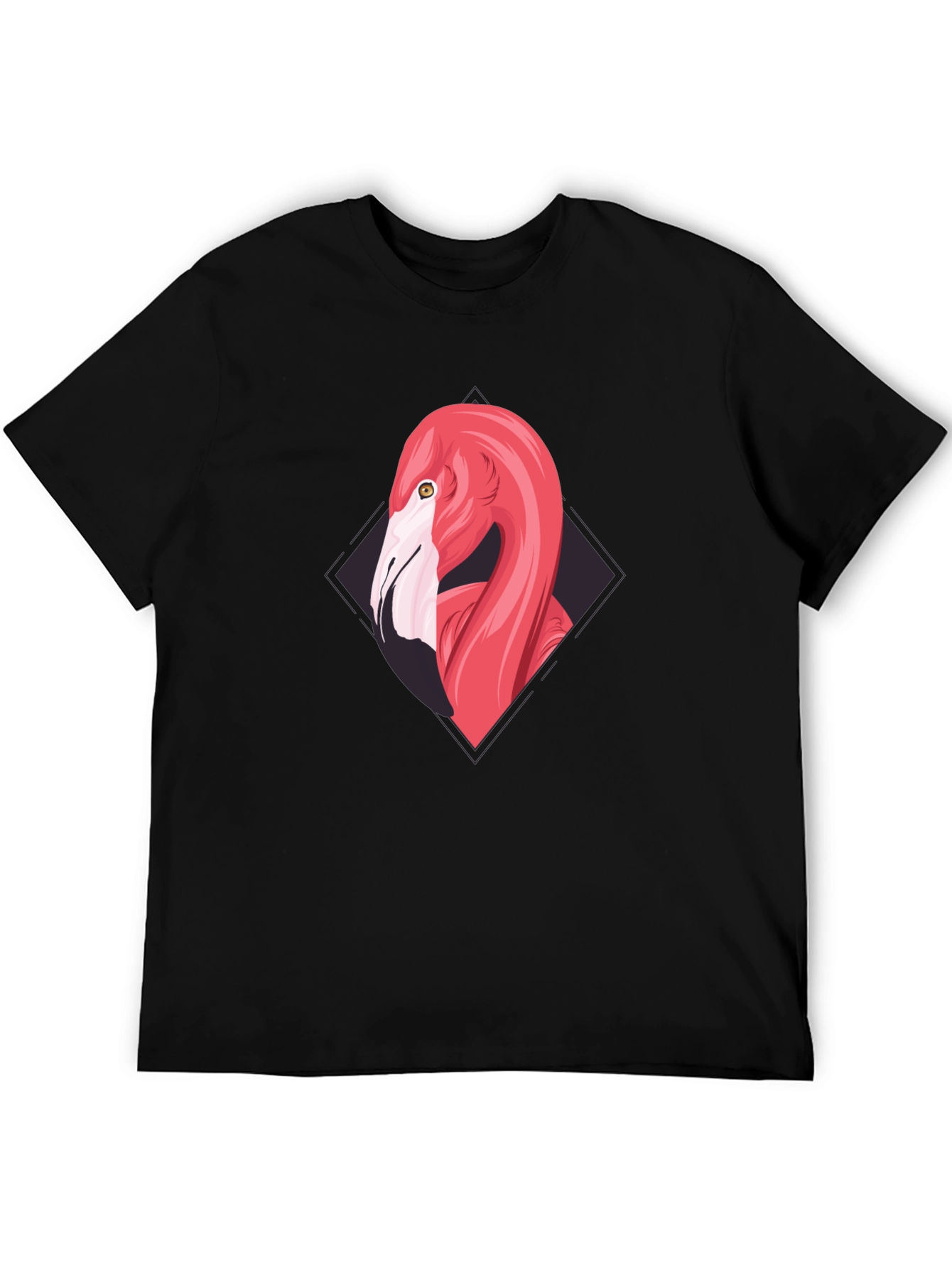 Flamingo Graphic Tee - Cool Black T-Shirt