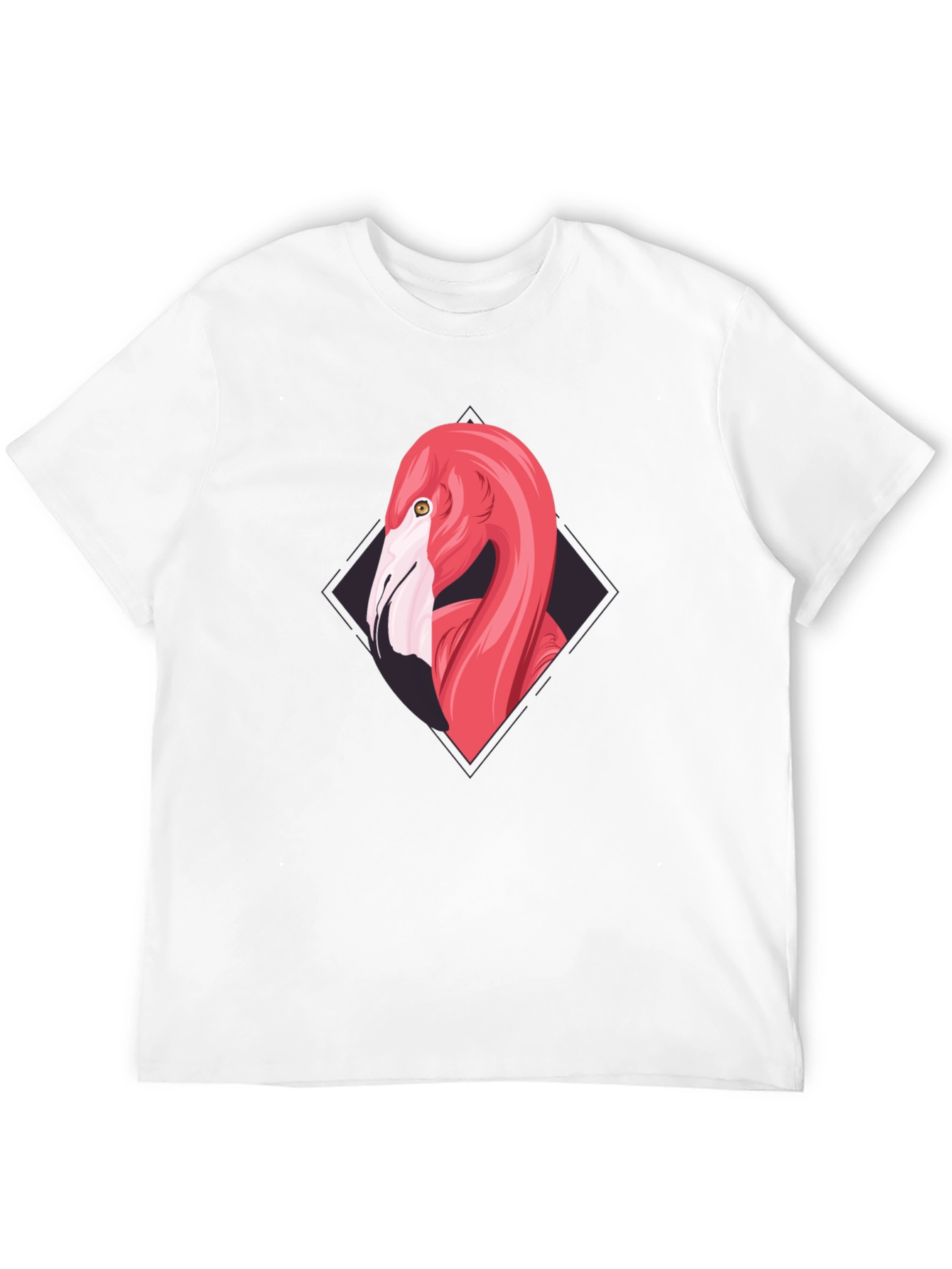 Flamingo Graphic Tee - Cool Black T-Shirt