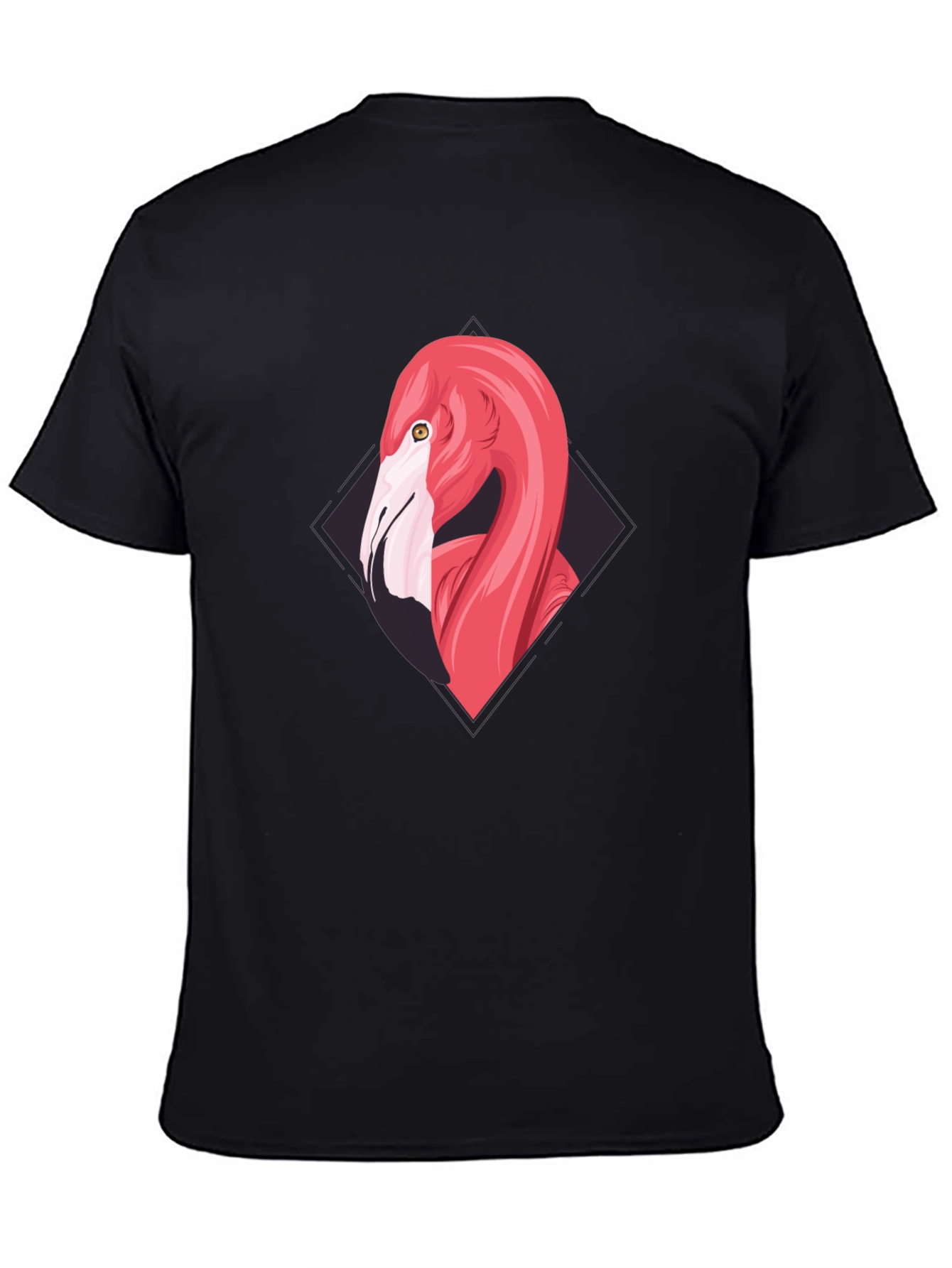 Flamingo Graphic Tee - Cool Black T-Shirt