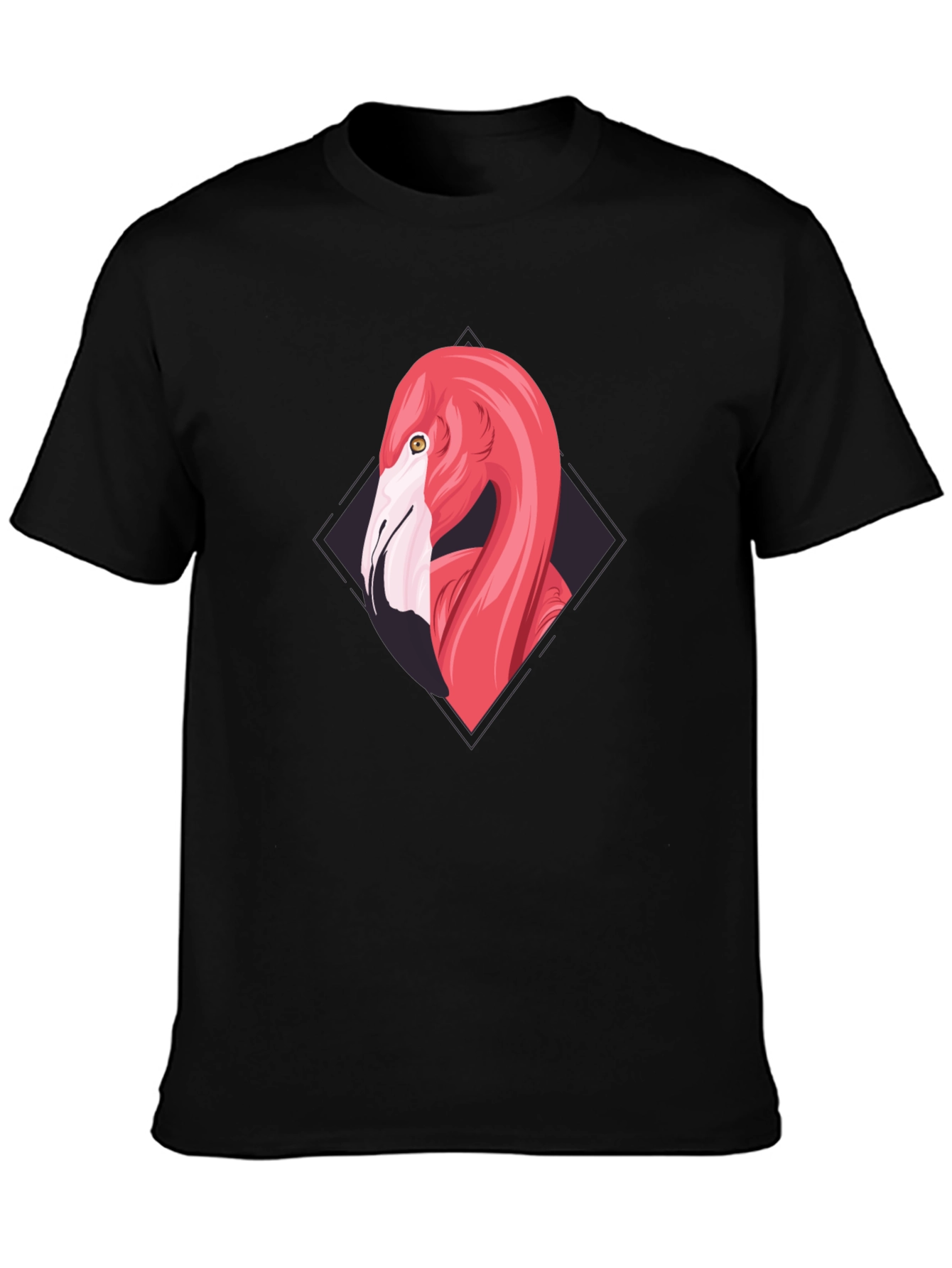 Flamingo Graphic Tee - Cool Black T-Shirt