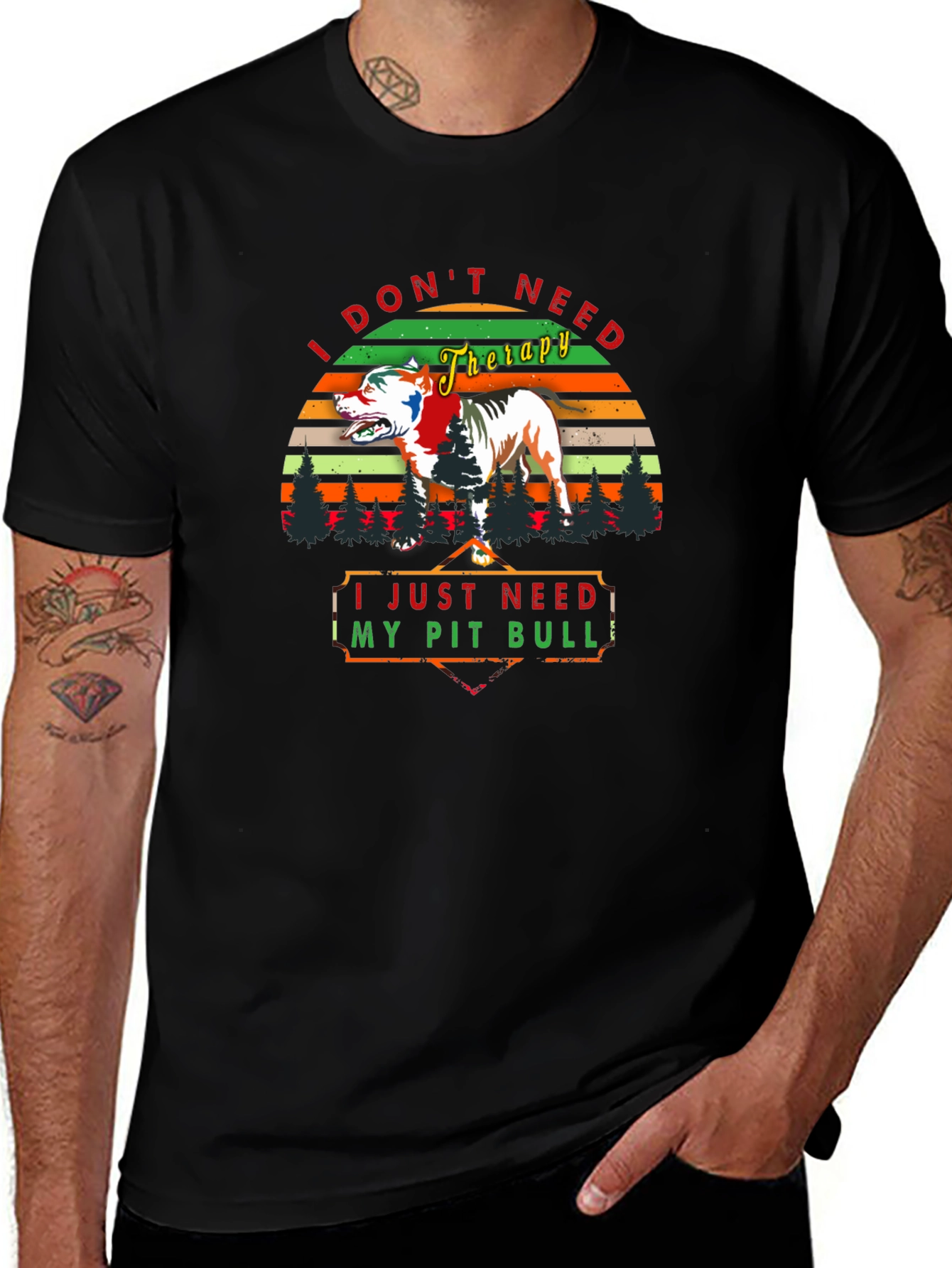 I Dont Need Therapy Pitbull T-Shirt