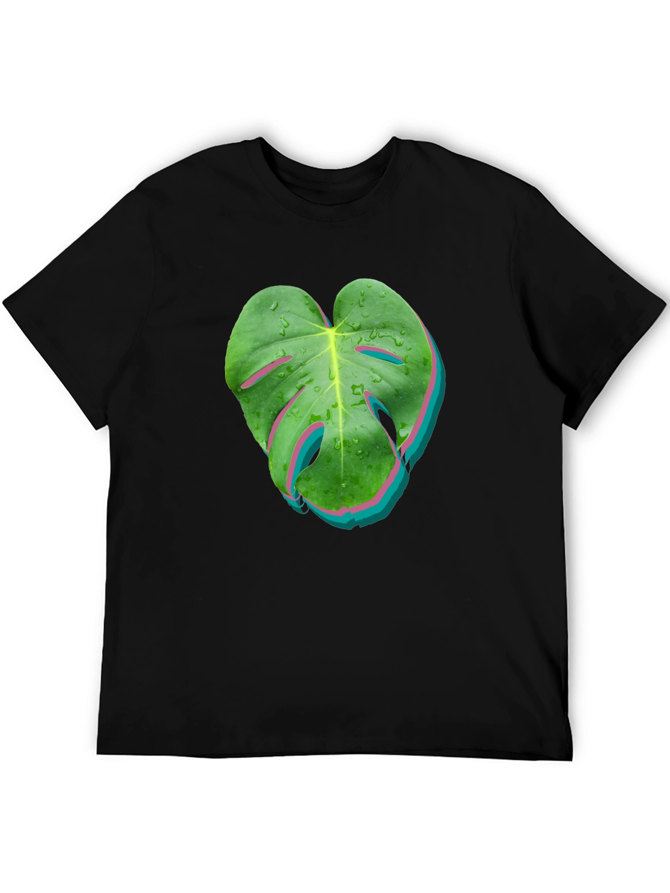 Tropical Monstera Leaf Graphic T-Shirt