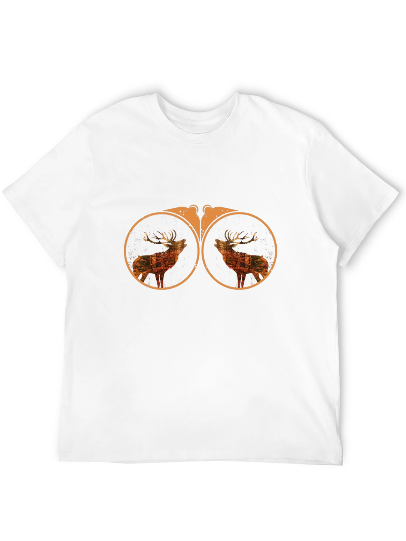 Binocular Deer Graphic Tee - Black Cotton Blend