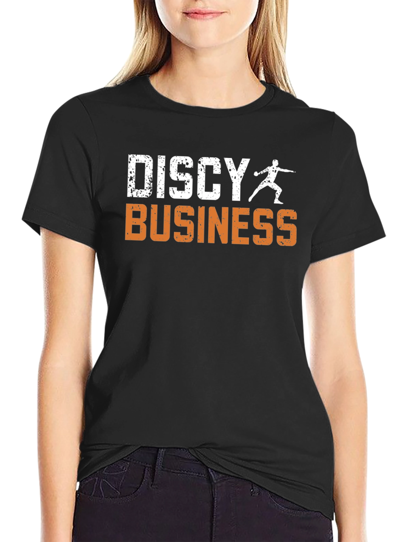 Discy Business Mens Black T-Shirt