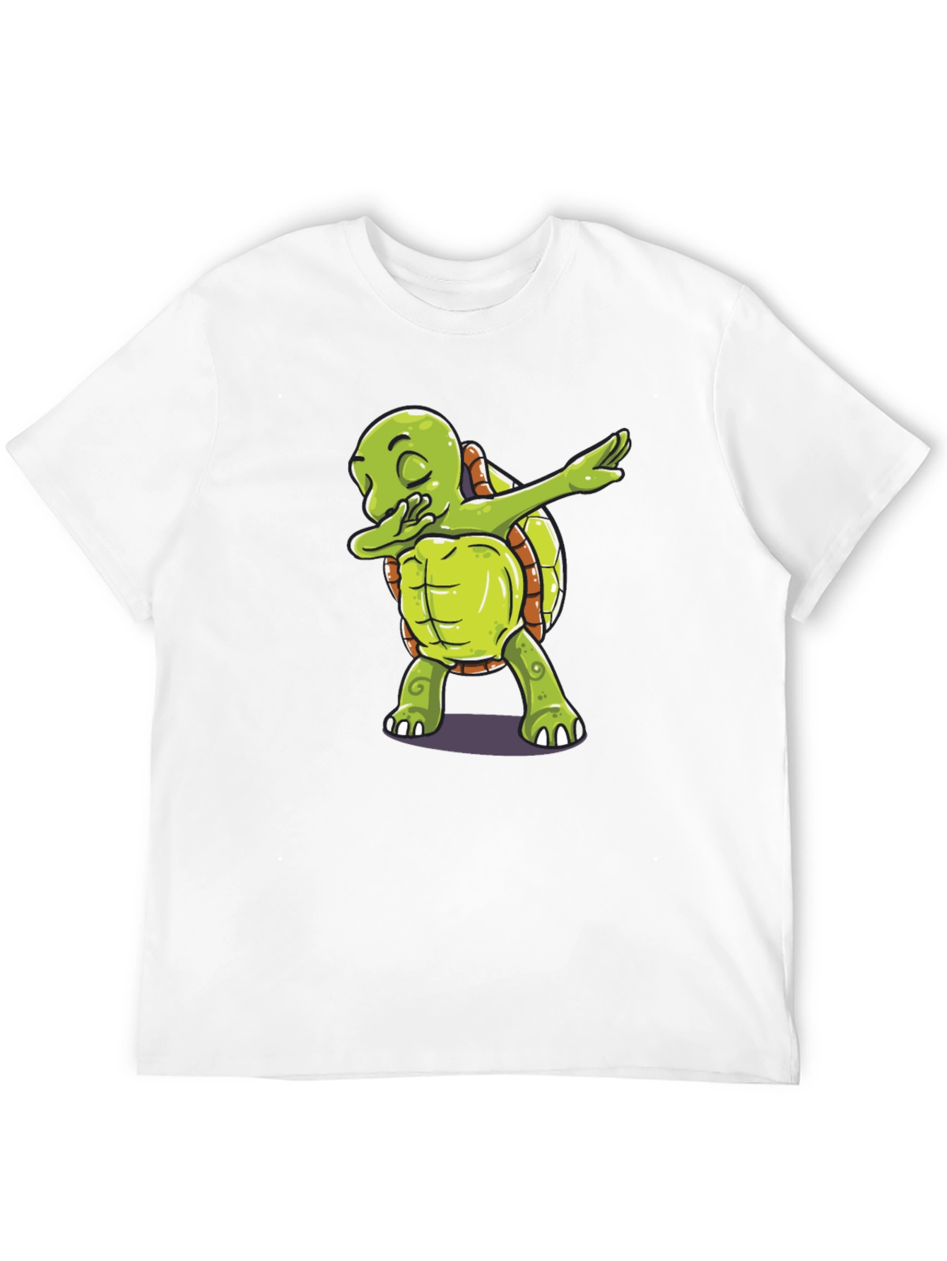 Dabbing Turtle Graphic Tee - Trendy Black T-Shirt