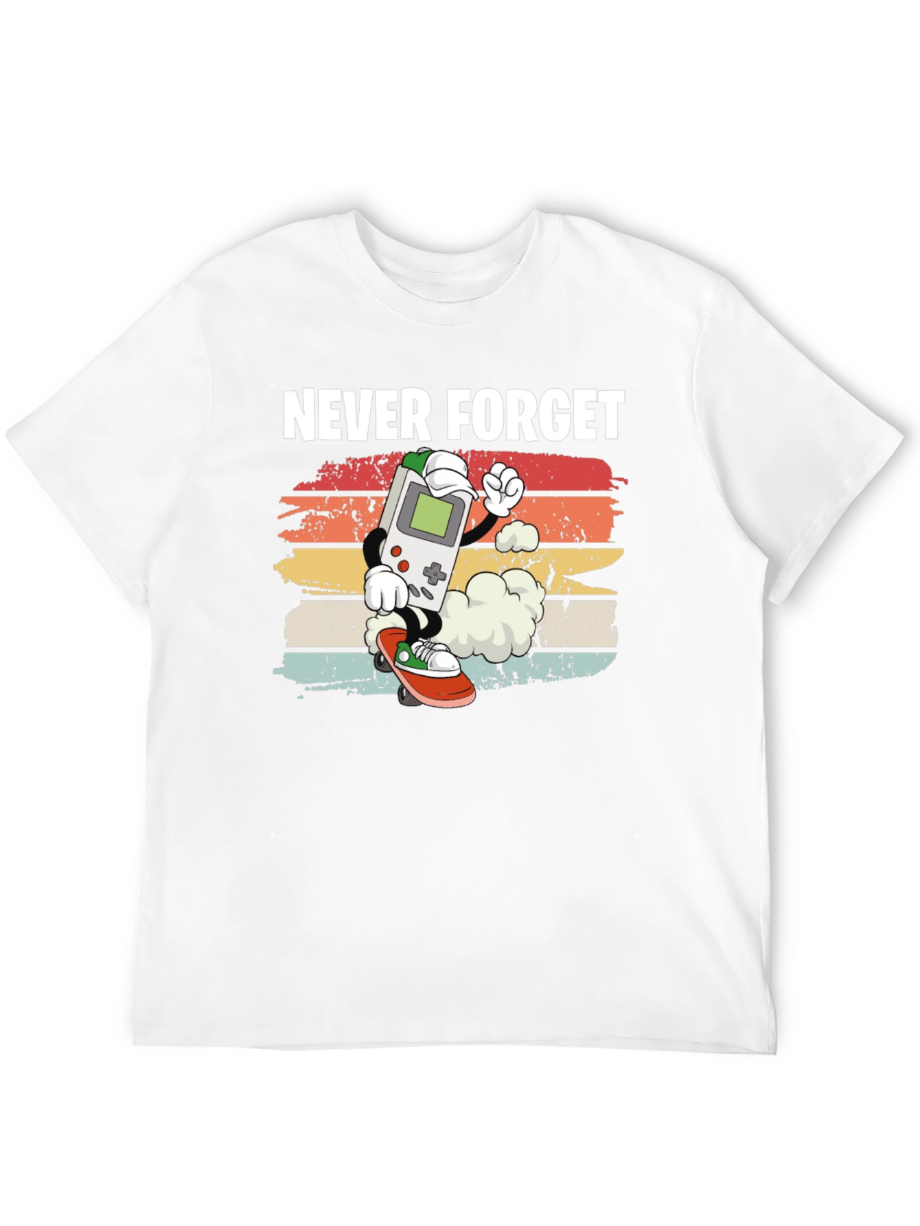 Retro Game Console Skateboarder Graphic T-Shirt
