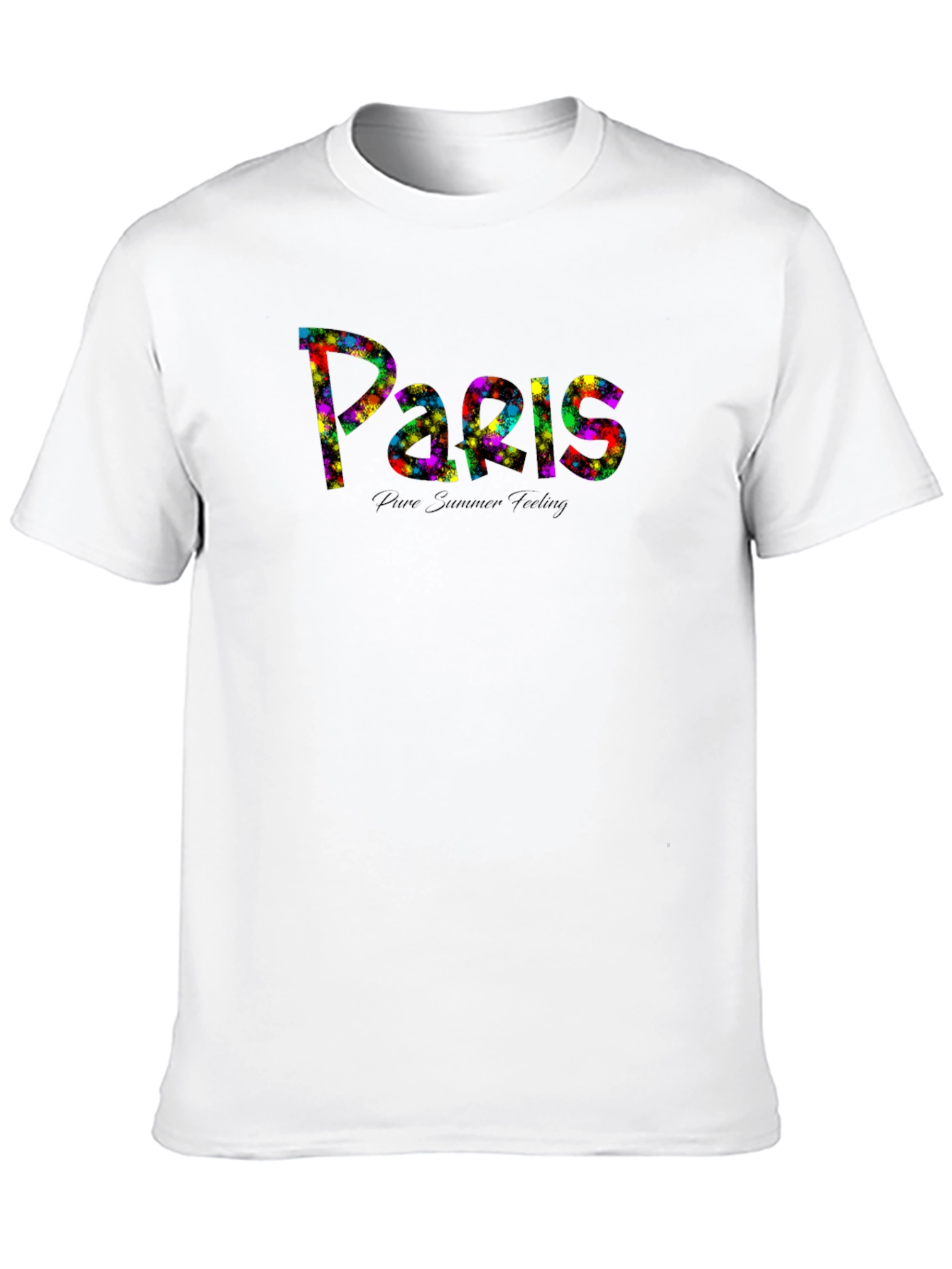 Paris Summer Feeling Black T-Shirt