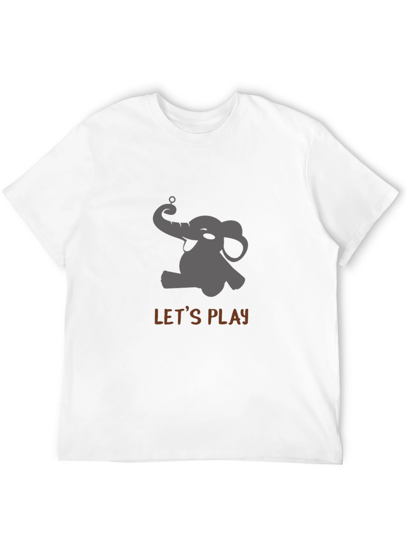 Playful Elephant Graphic Tee - Black Cotton Comfort
