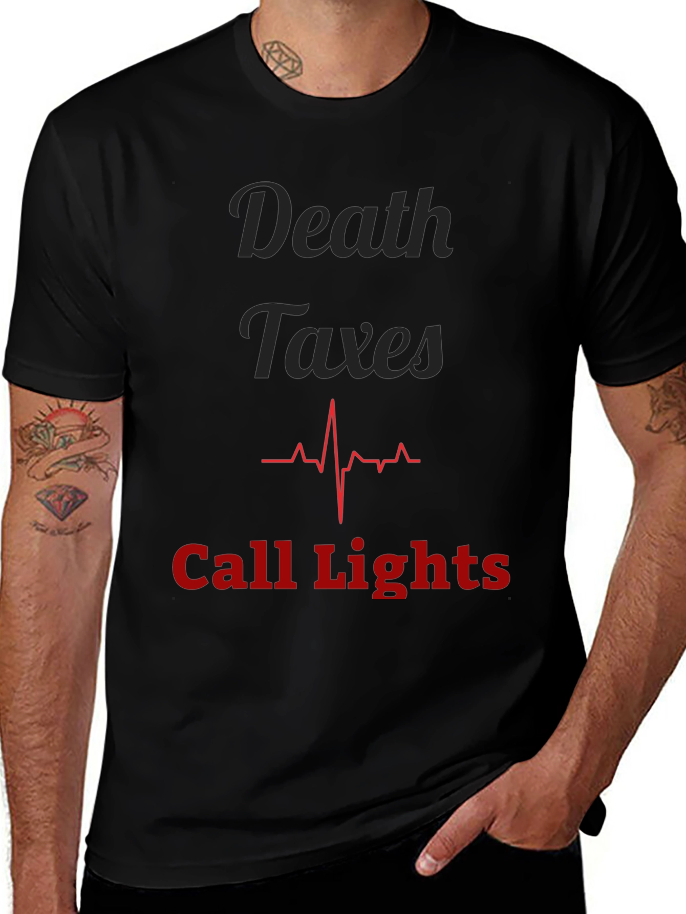 Death Taxes and Call Lights Graphic Tee