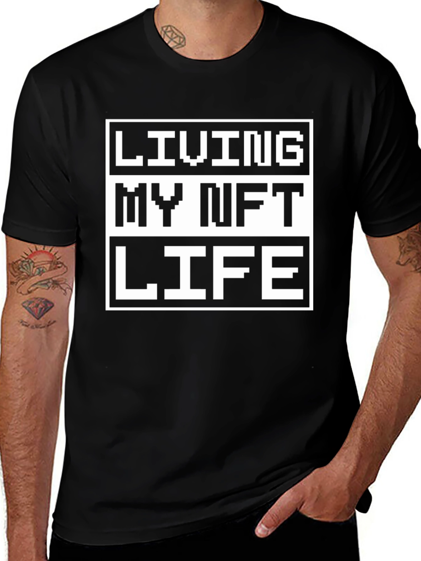 Living My NFT Life Black T-Shirt