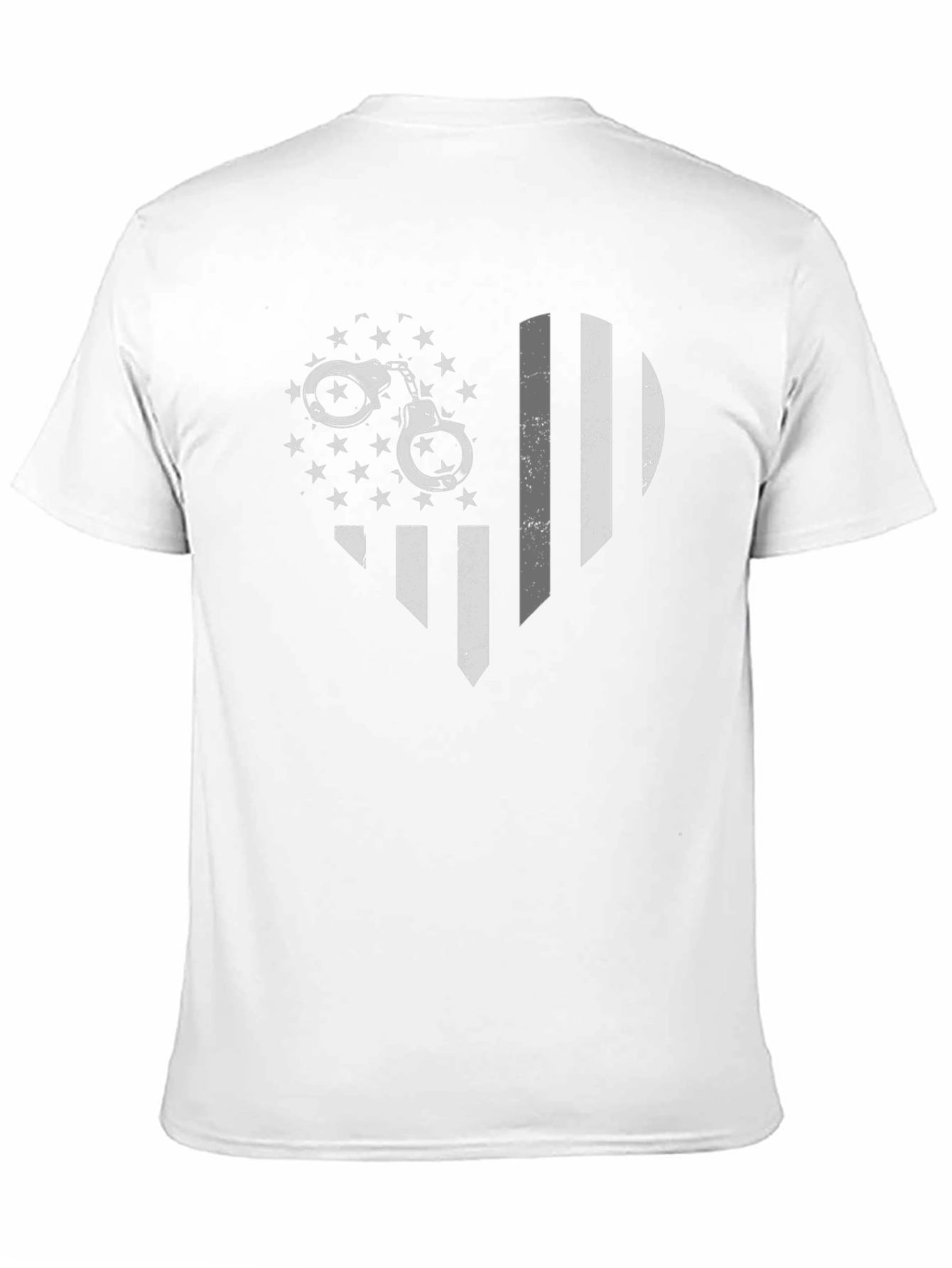 Police Support Heart Flag Graphic Tee