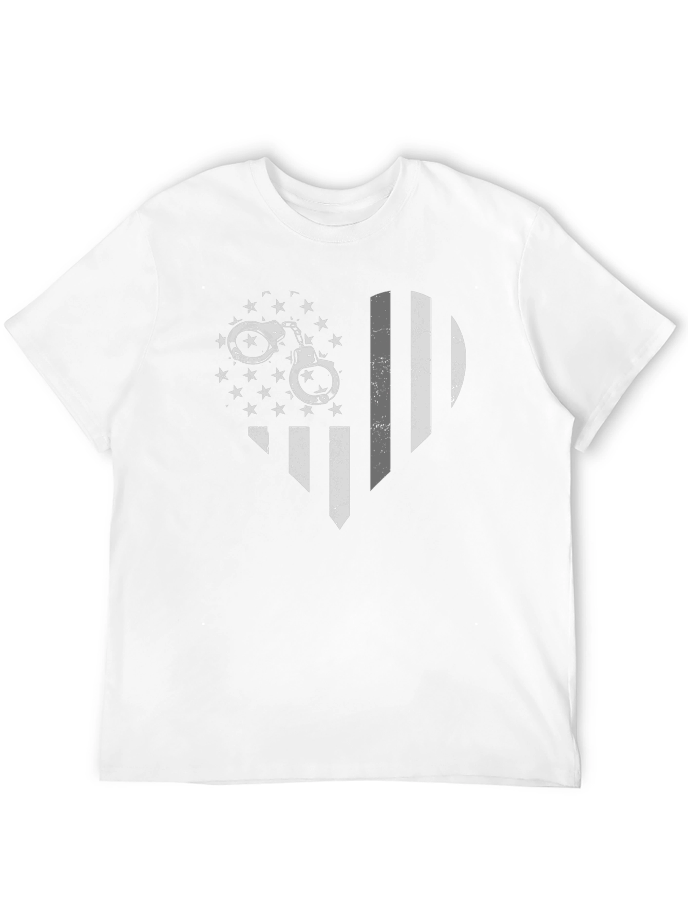 Police Support Heart Flag Graphic Tee