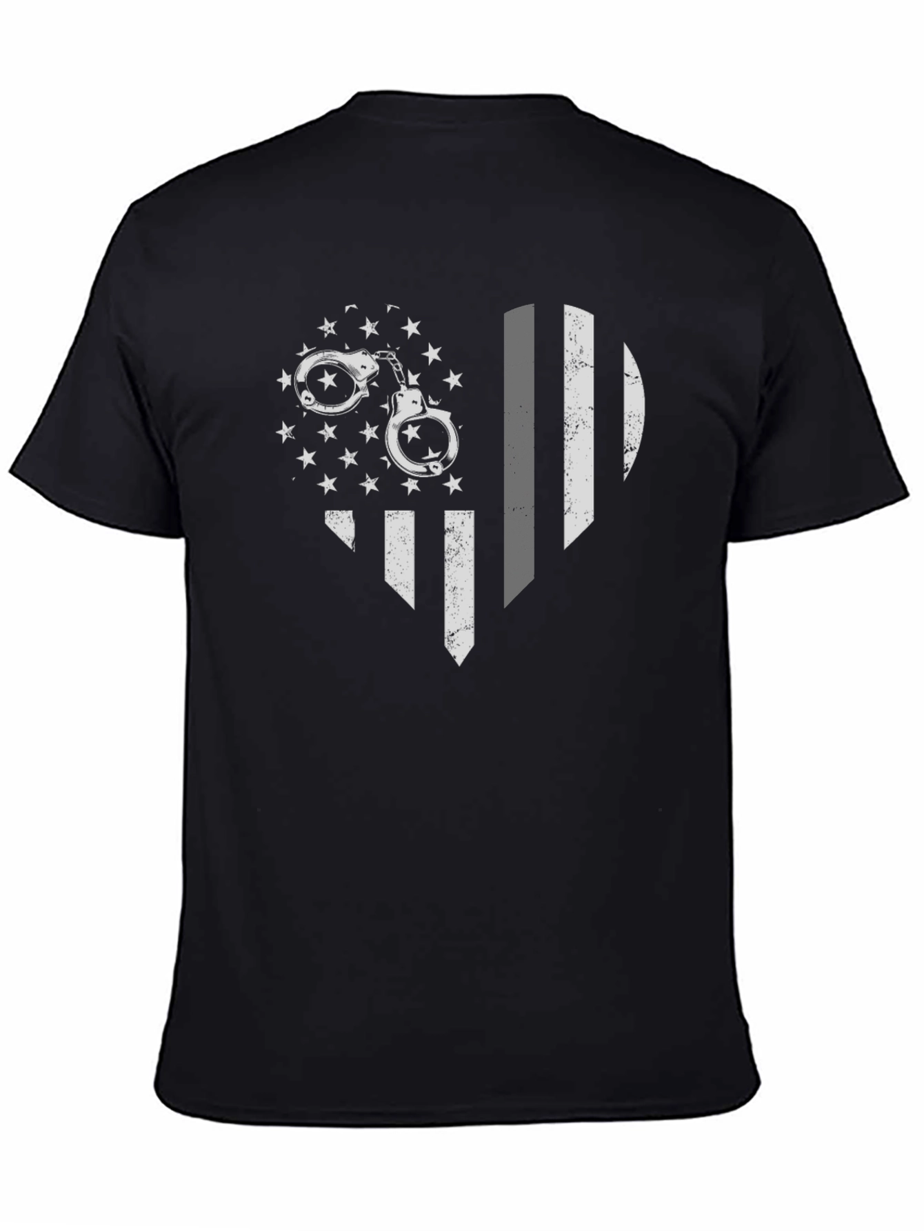 Police Support Heart Flag Graphic Tee