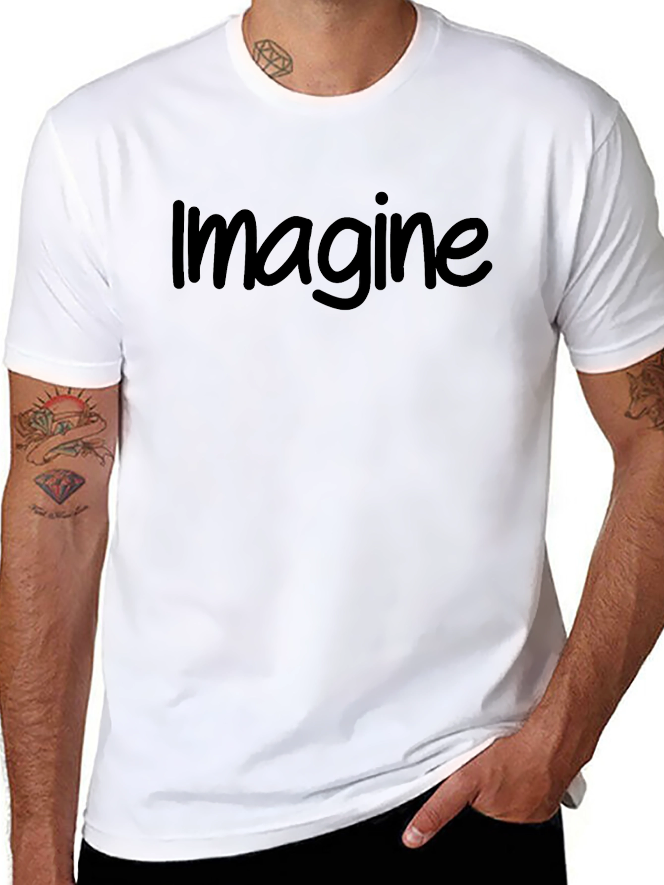 Imagine Graphic Black T-Shirt