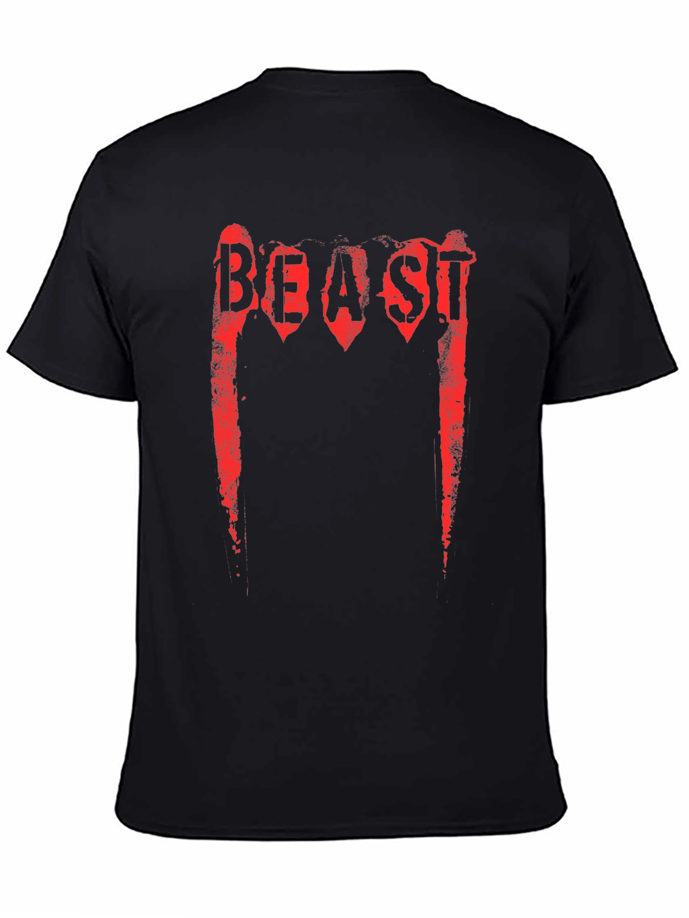 Beast Graphic Print Black T-Shirt