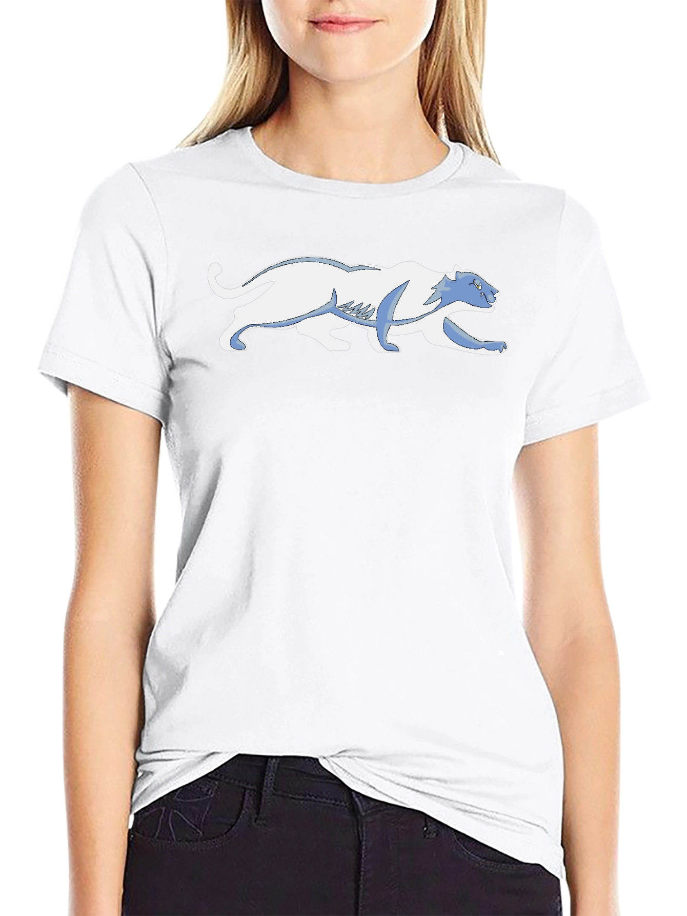 Cool Black T-Shirt with Unique Panther Design