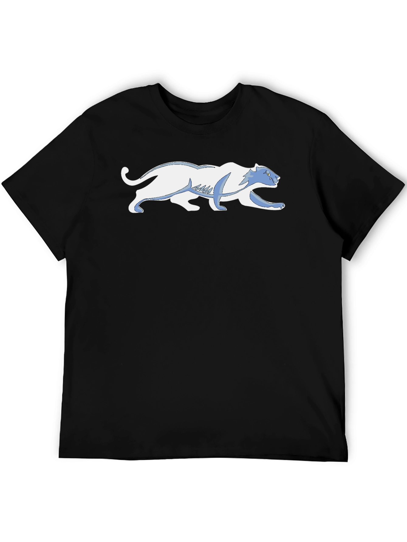 Cool Black T-Shirt with Unique Panther Design