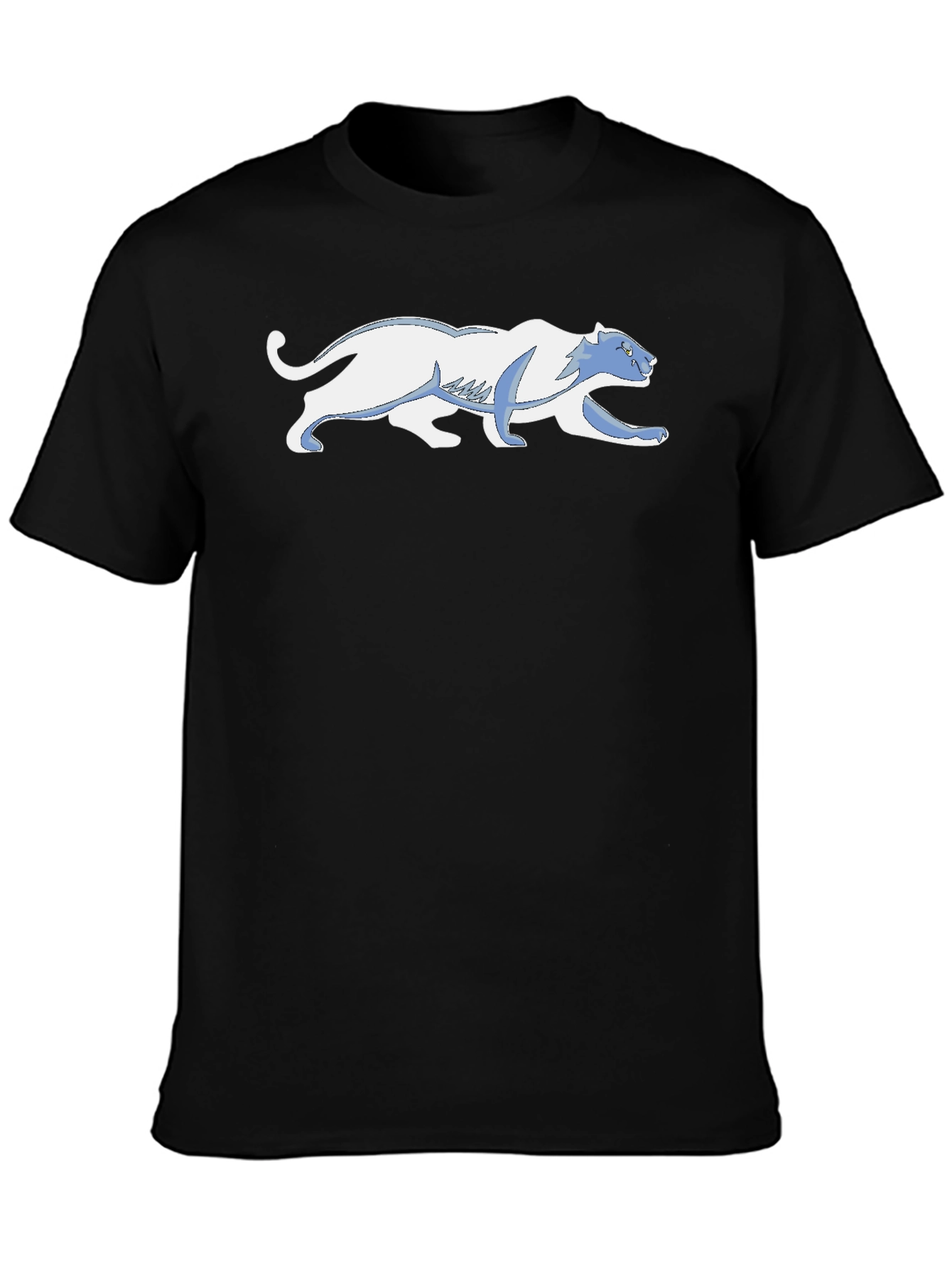 Cool Black T-Shirt with Unique Panther Design