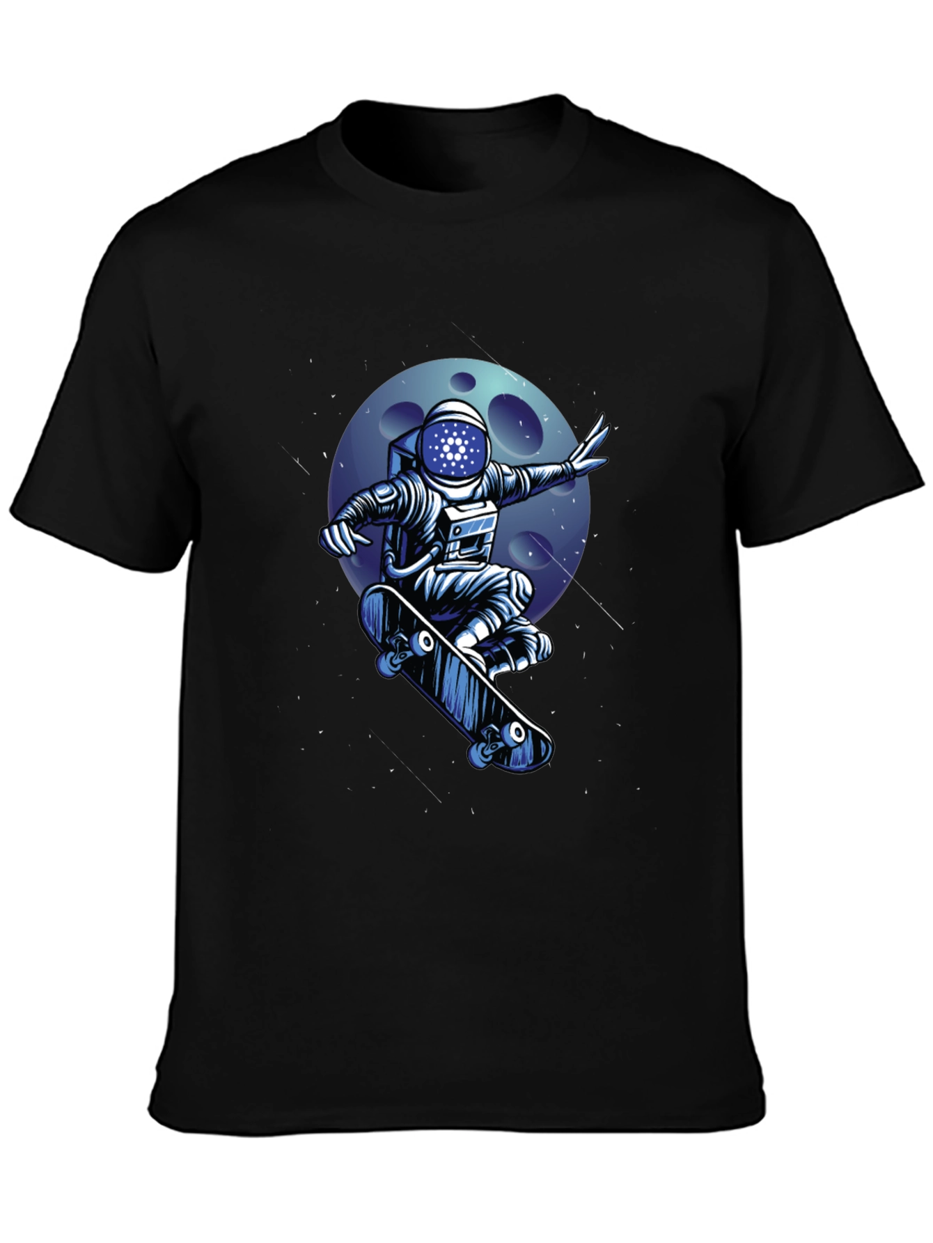 Skateboarding Astronaut T-Shirt - Cool Space Design