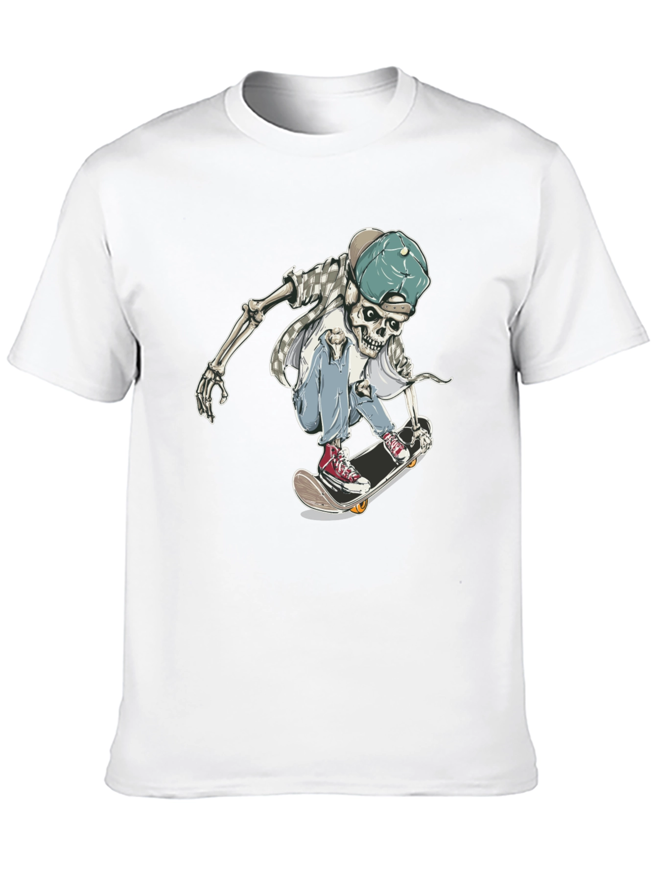 Skateboarding Skeleton Graphic Tee