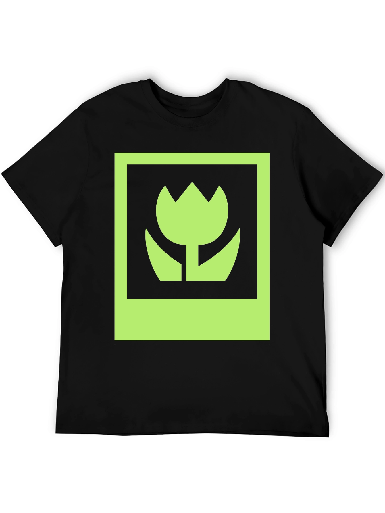 Green Flower Graphic T-Shirt - Stylish Casual Wear