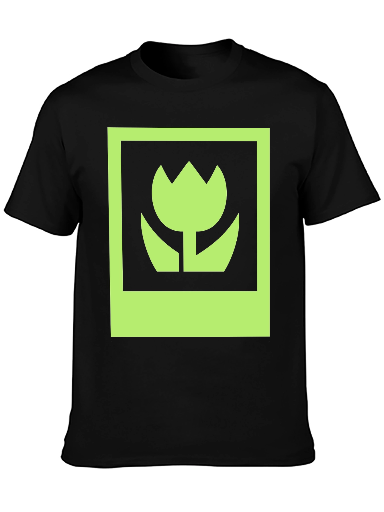 Green Flower Graphic T-Shirt - Stylish Casual Wear