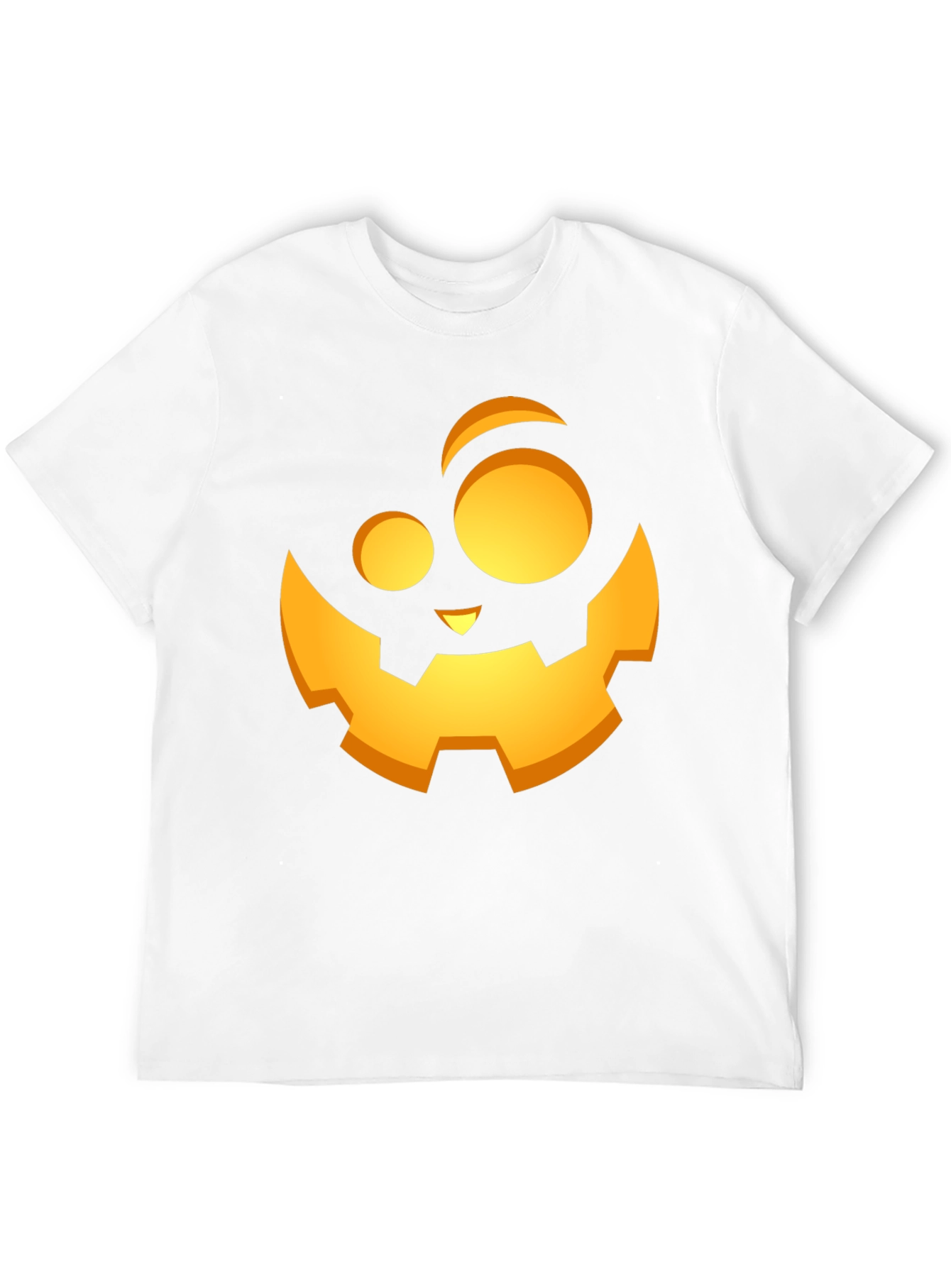 Halloween Pumpkin Face Graphic Black T-Shirt