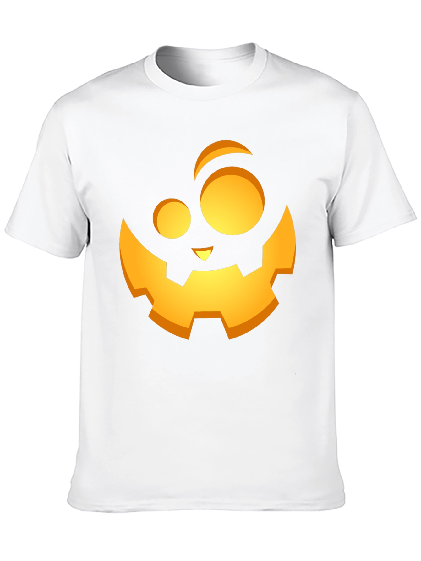 Halloween Pumpkin Face Graphic Black T-Shirt