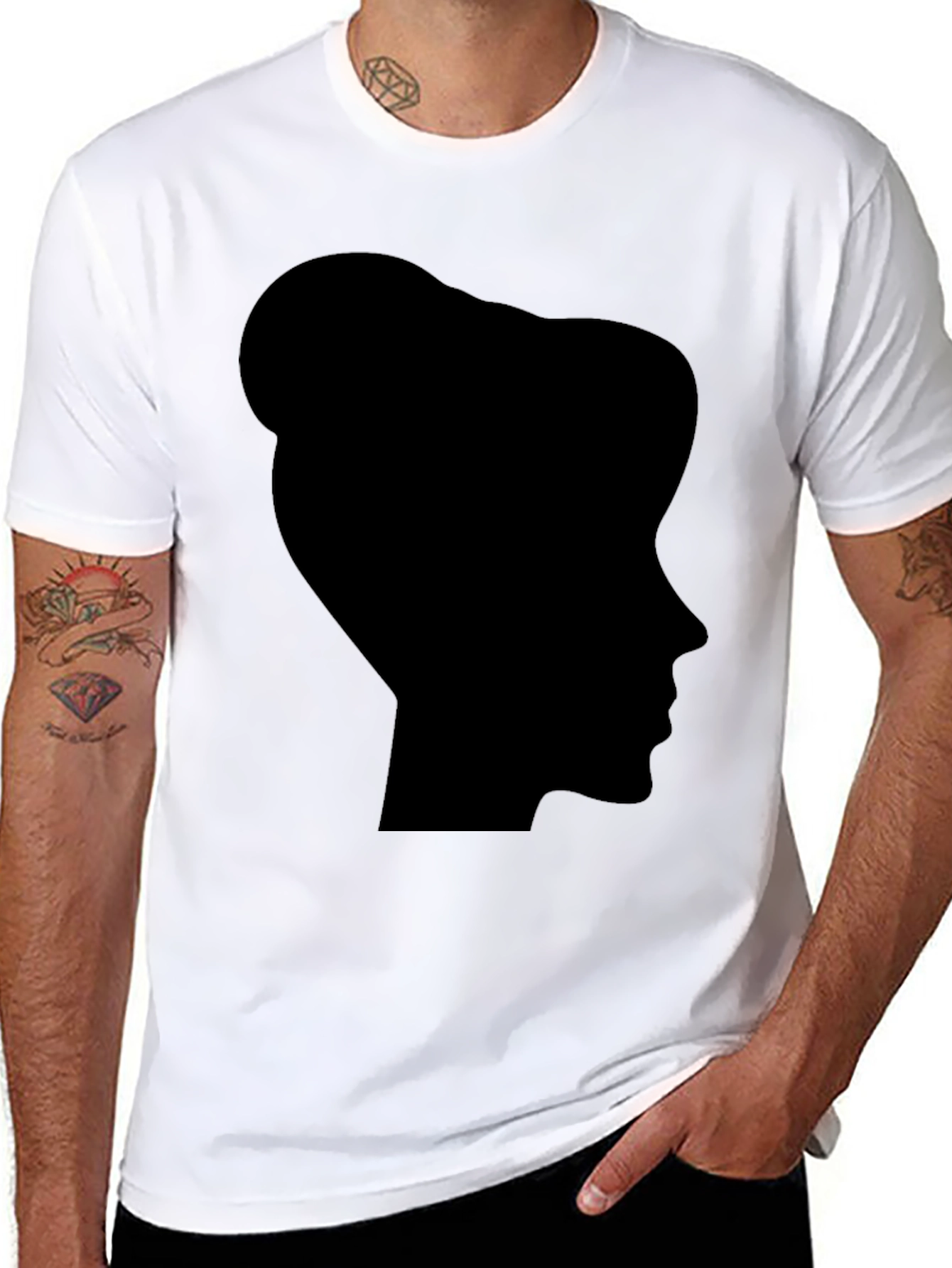 Silhouette Tee - Minimalist Profile Design