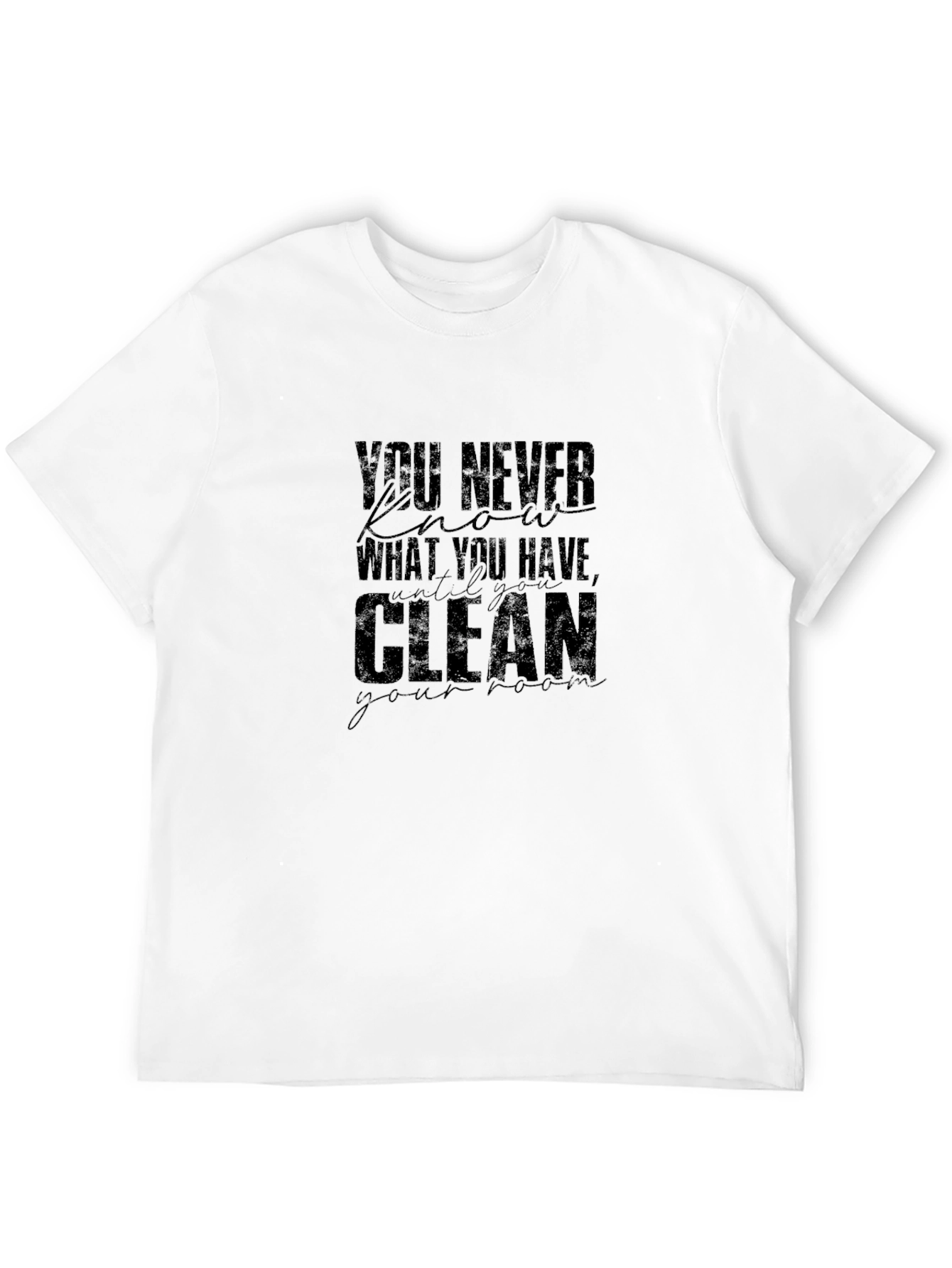 Mens Black Clean Your Room Graphic Tee