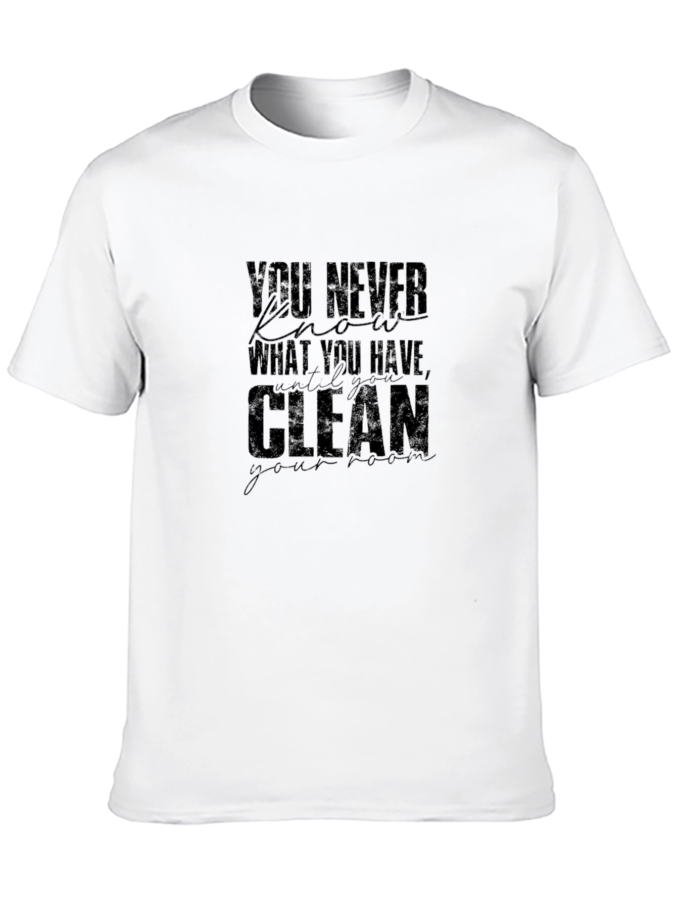 Mens Black Clean Your Room Graphic Tee