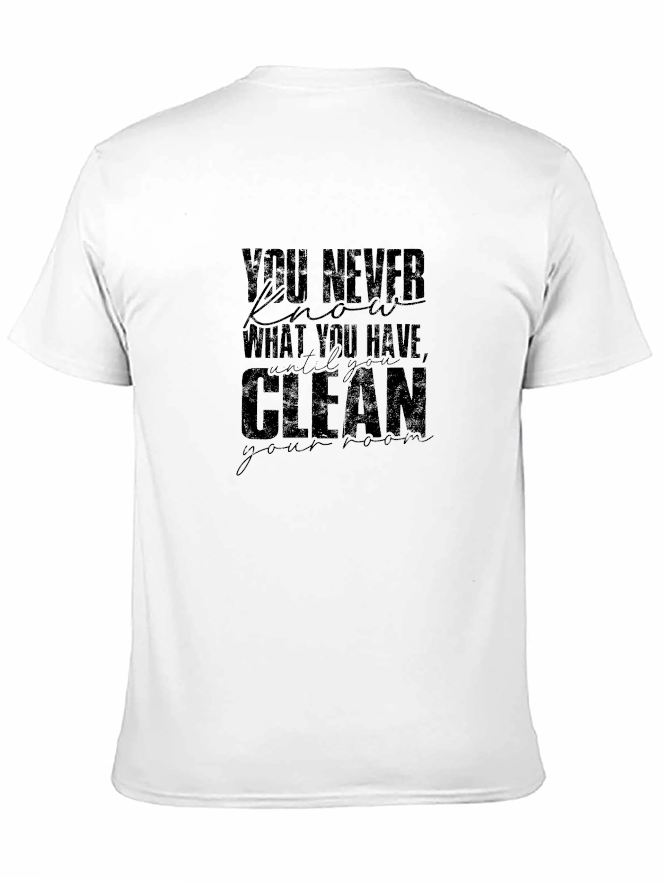 Mens Black Clean Your Room Graphic Tee
