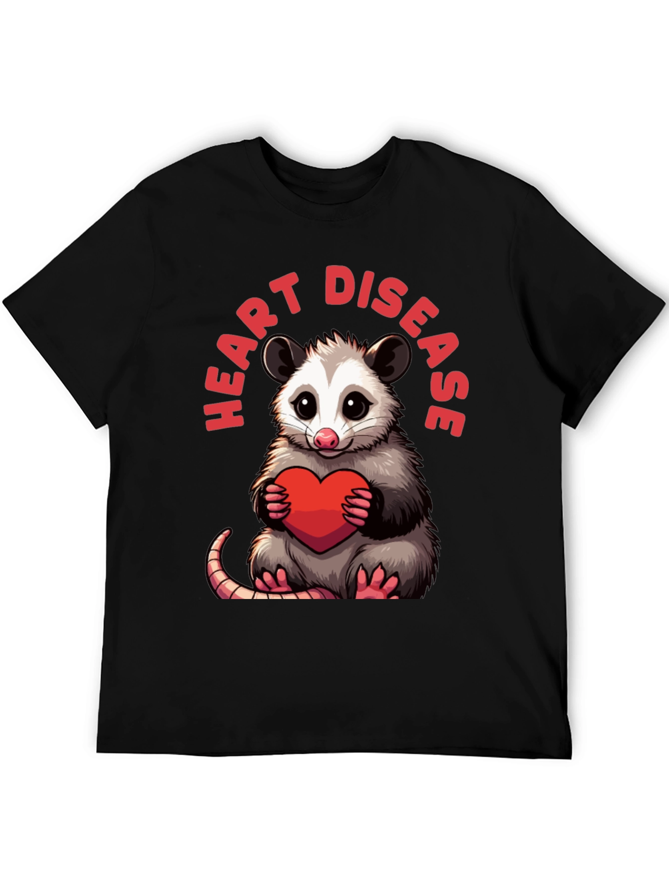 Cute Opossum Heart Disease T-Shirt