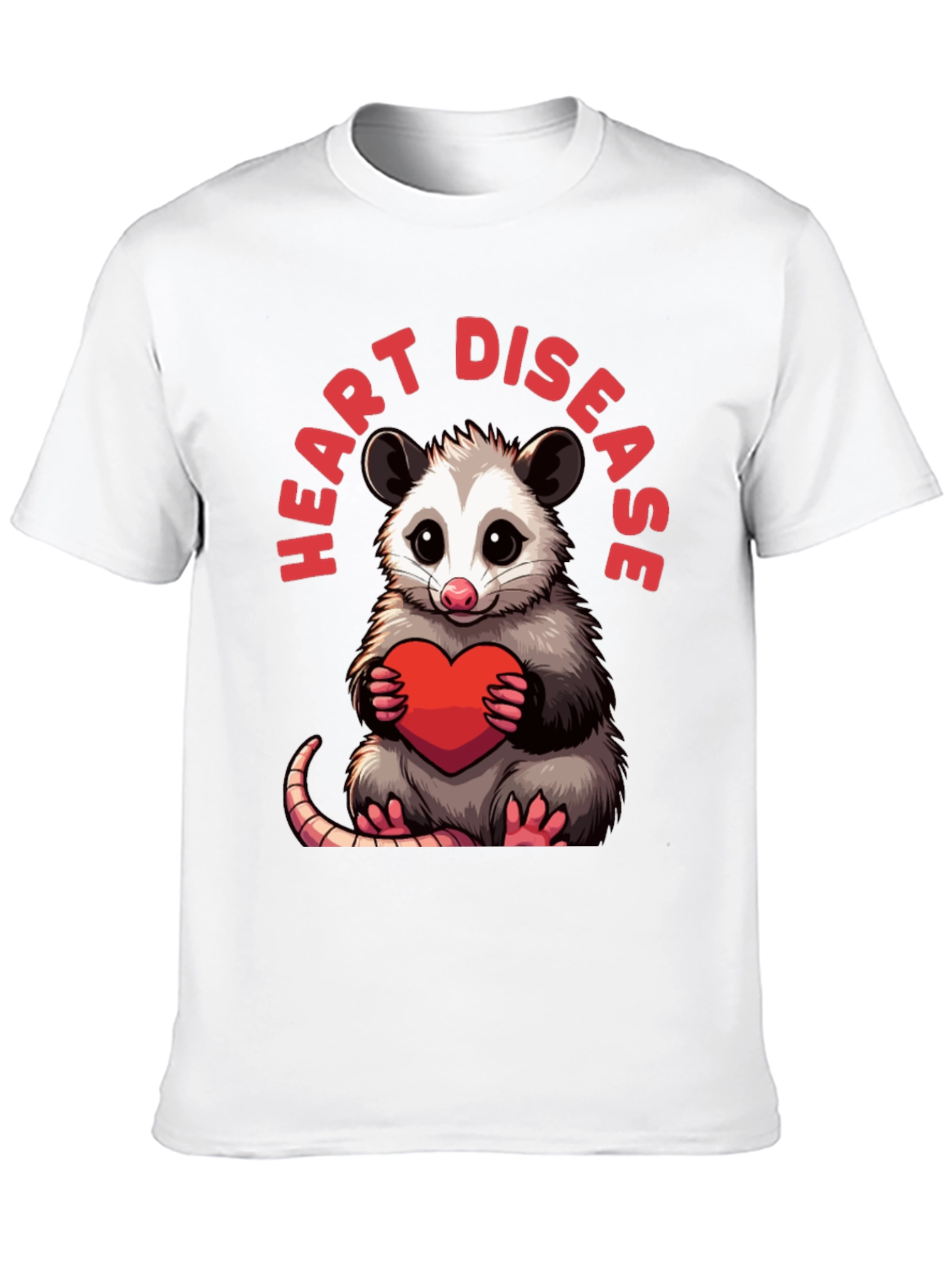 Cute Opossum Heart Disease T-Shirt