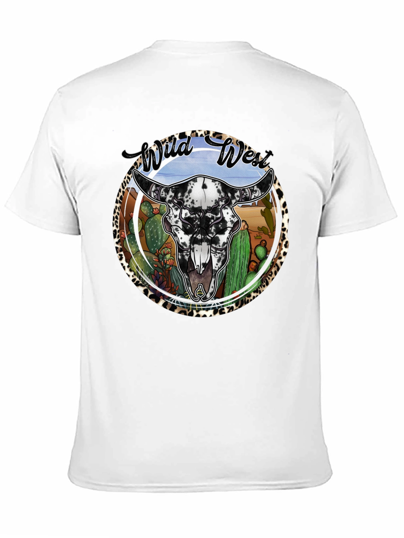 Wild West Bull Skull Graphic Tee