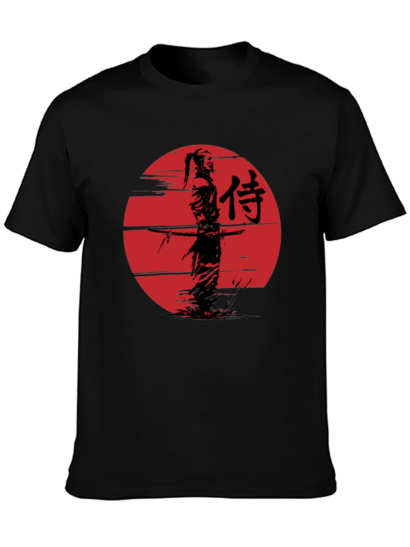 Samurai Graphic Tee - Mens Black T-Shirt