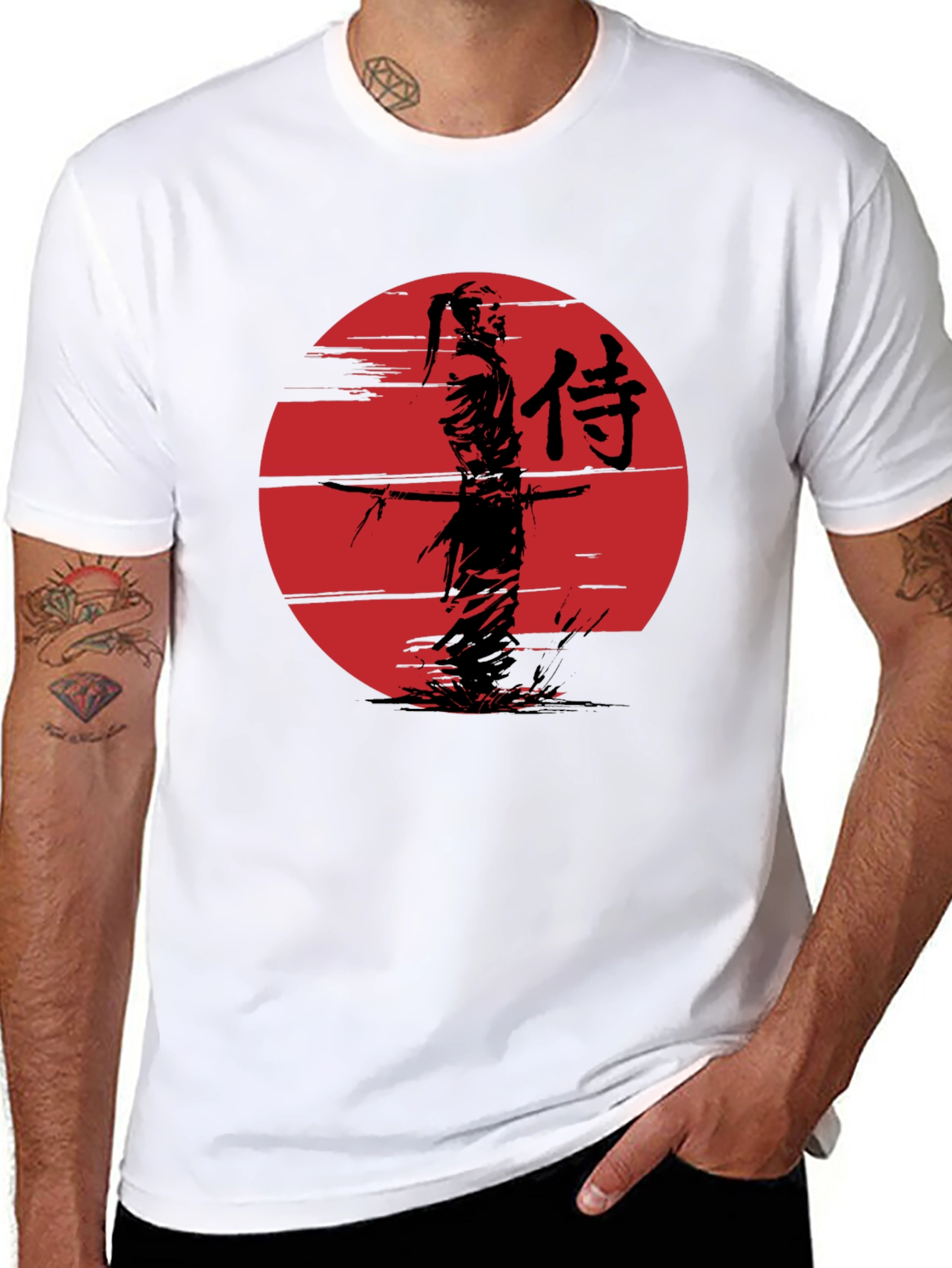 Samurai Graphic Tee - Mens Black T-Shirt
