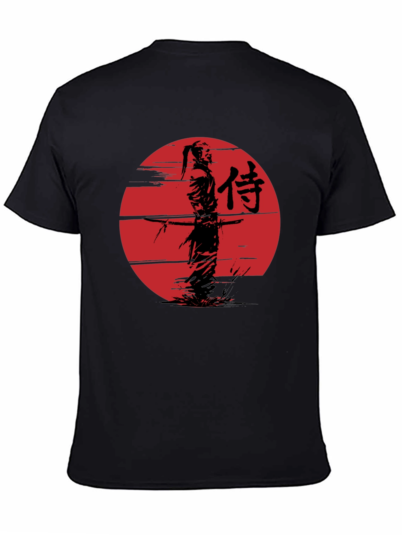 Samurai Graphic Tee - Mens Black T-Shirt