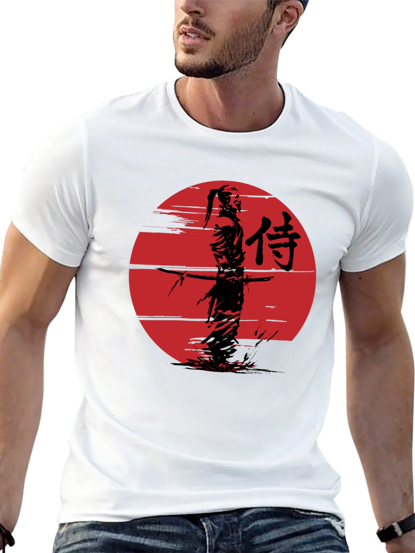 Samurai Graphic Tee - Mens Black T-Shirt