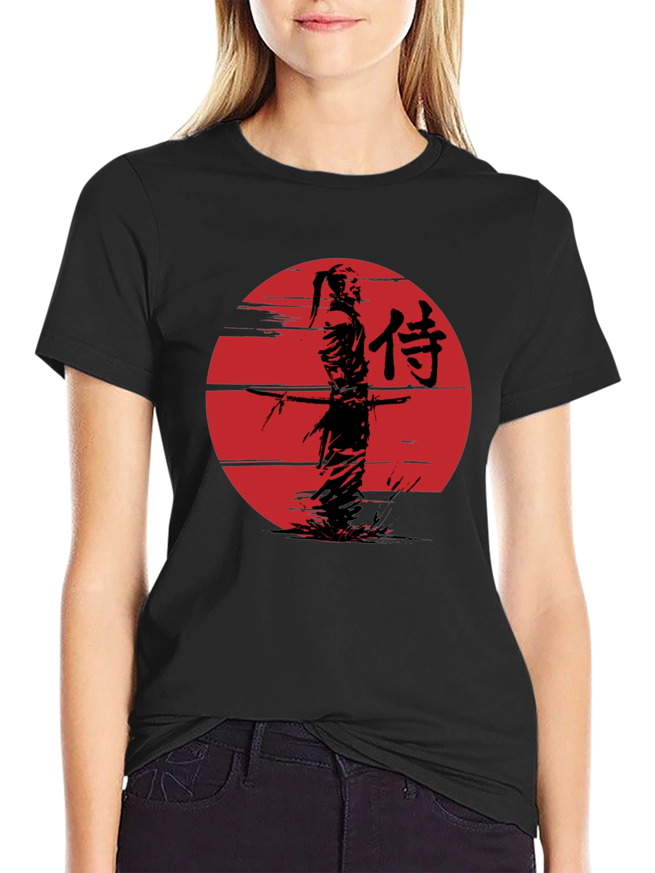 Samurai Graphic Tee - Mens Black T-Shirt