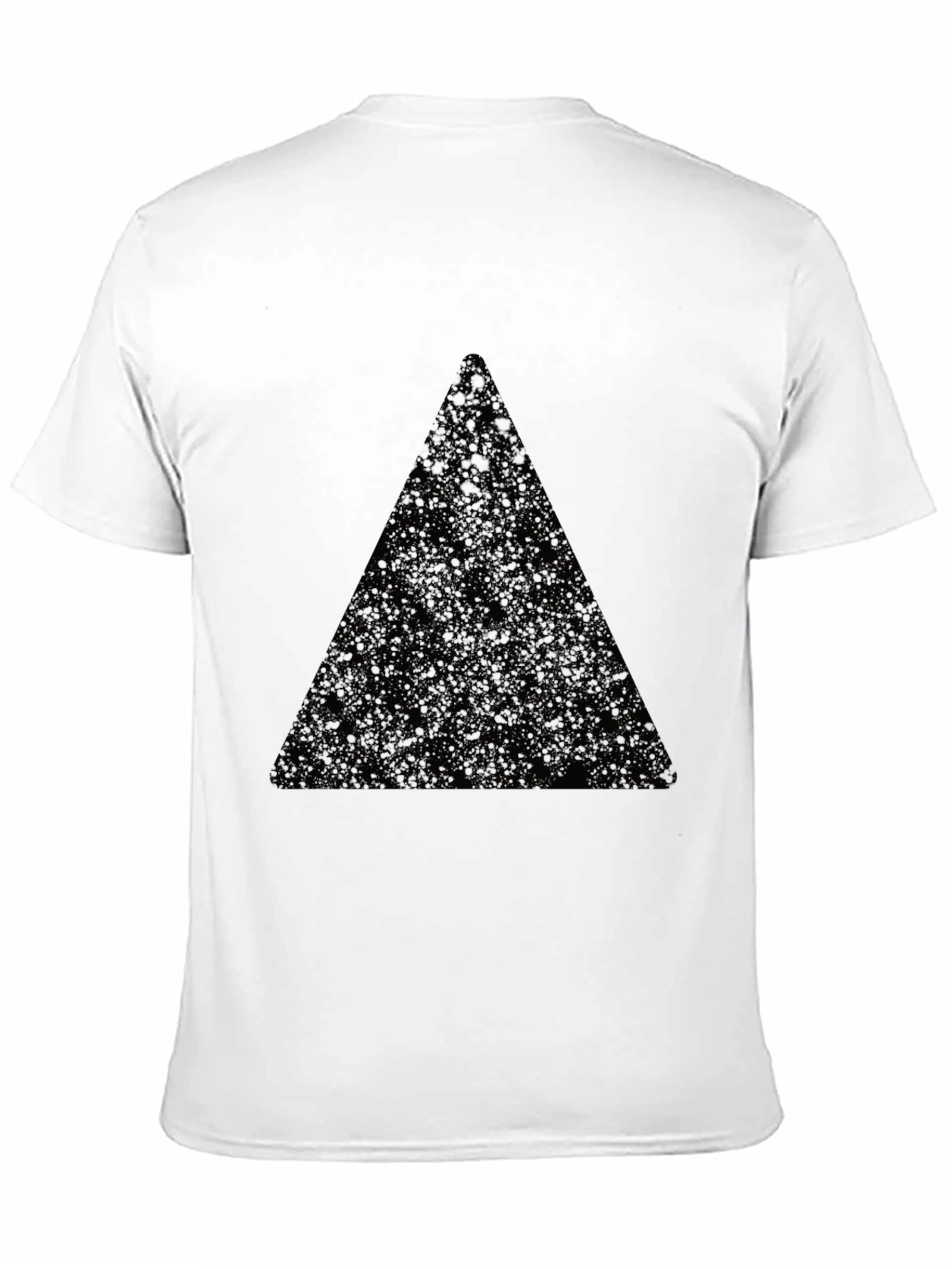Mens Black T-Shirt with Triangle Design