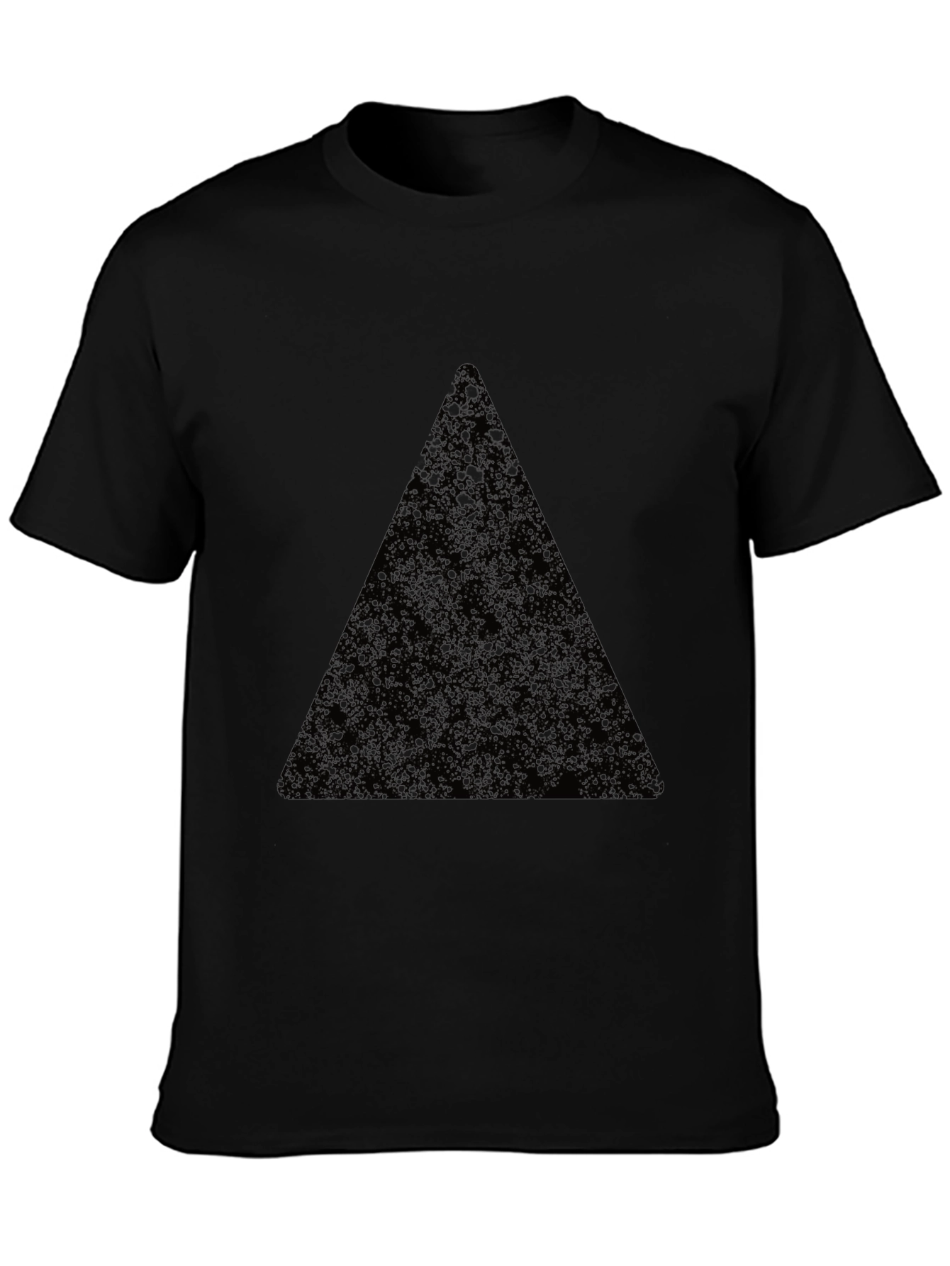 Mens Black T-Shirt with Triangle Design
