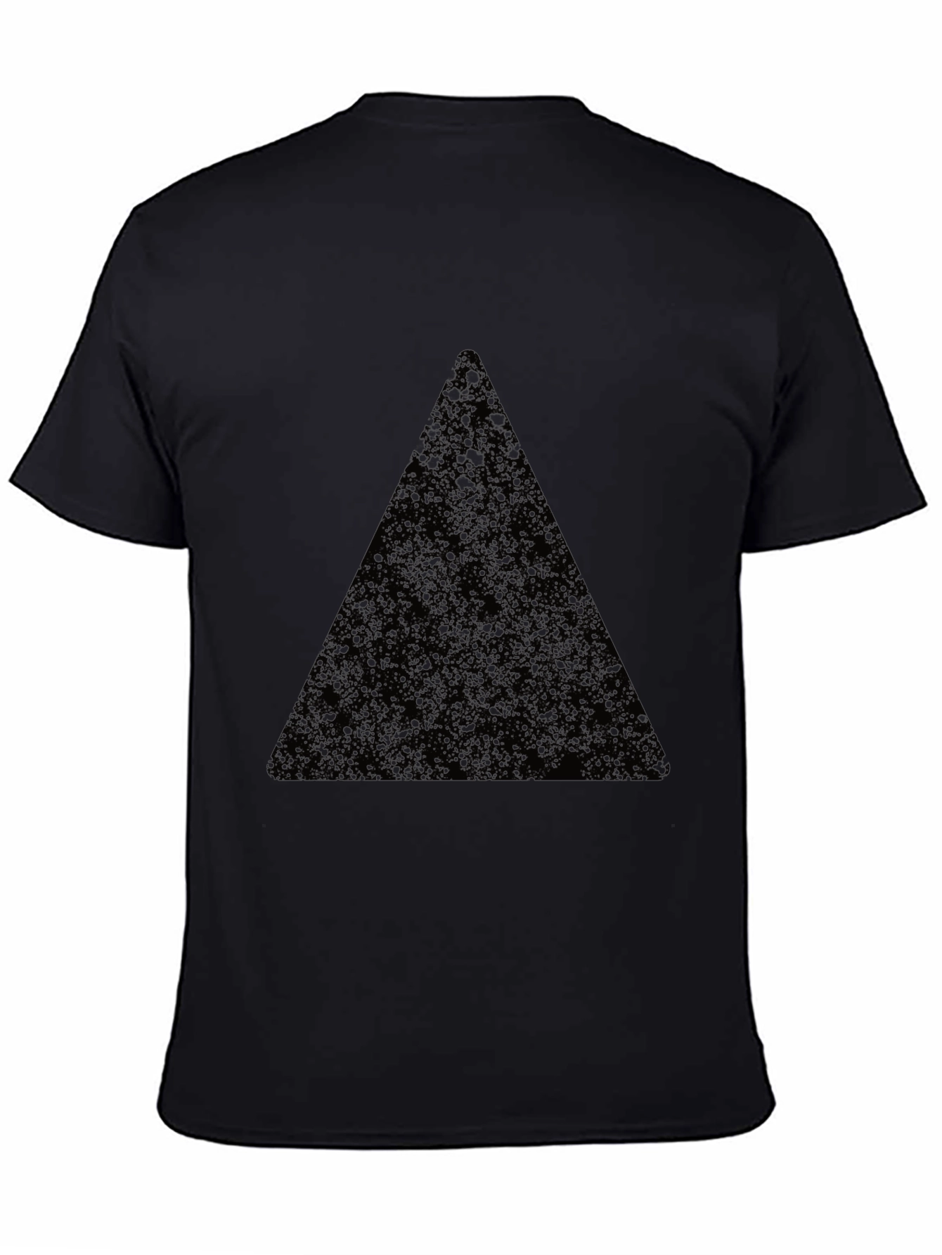Mens Black T-Shirt with Triangle Design