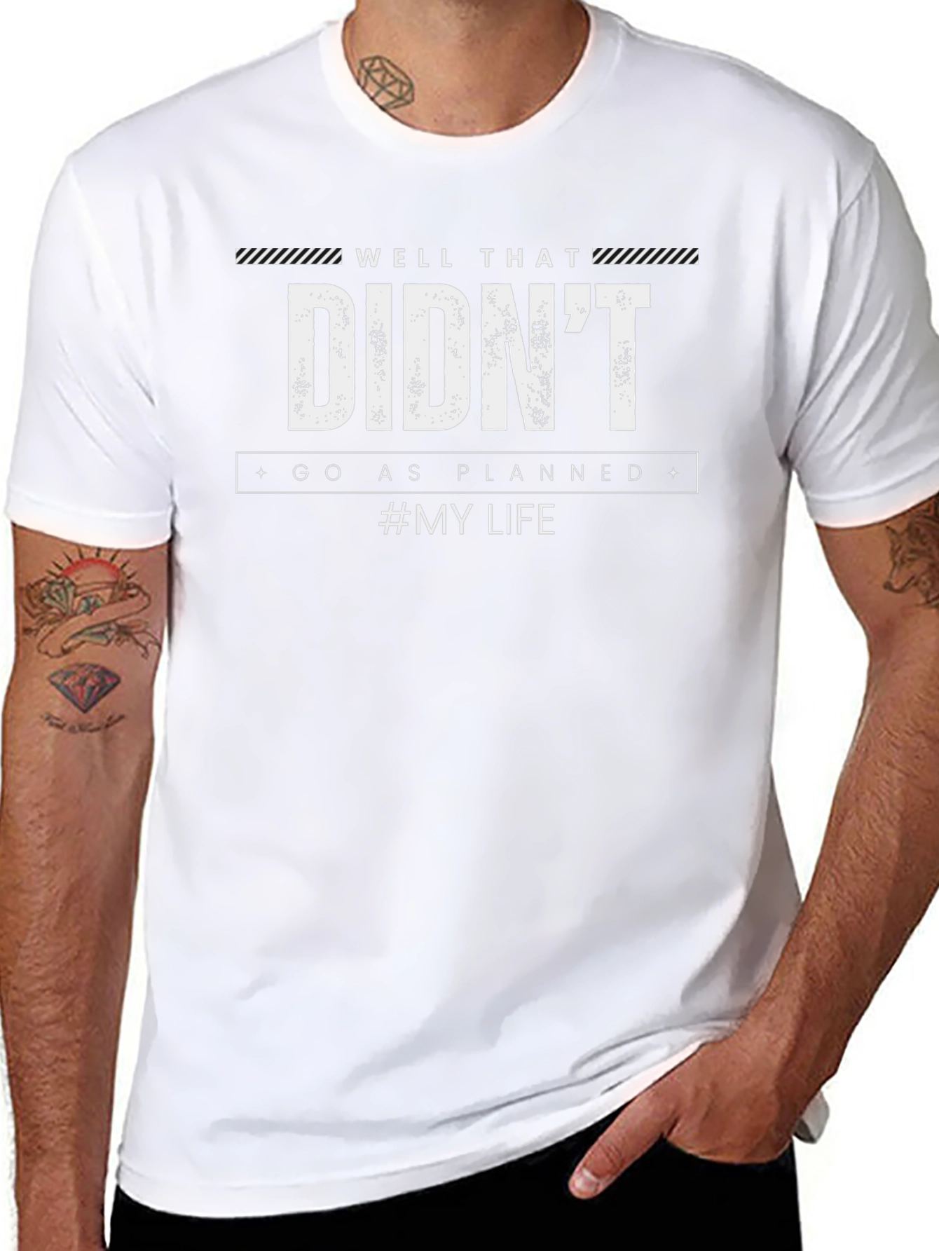 Didnt Go As Planned Black Graphic T-Shirt